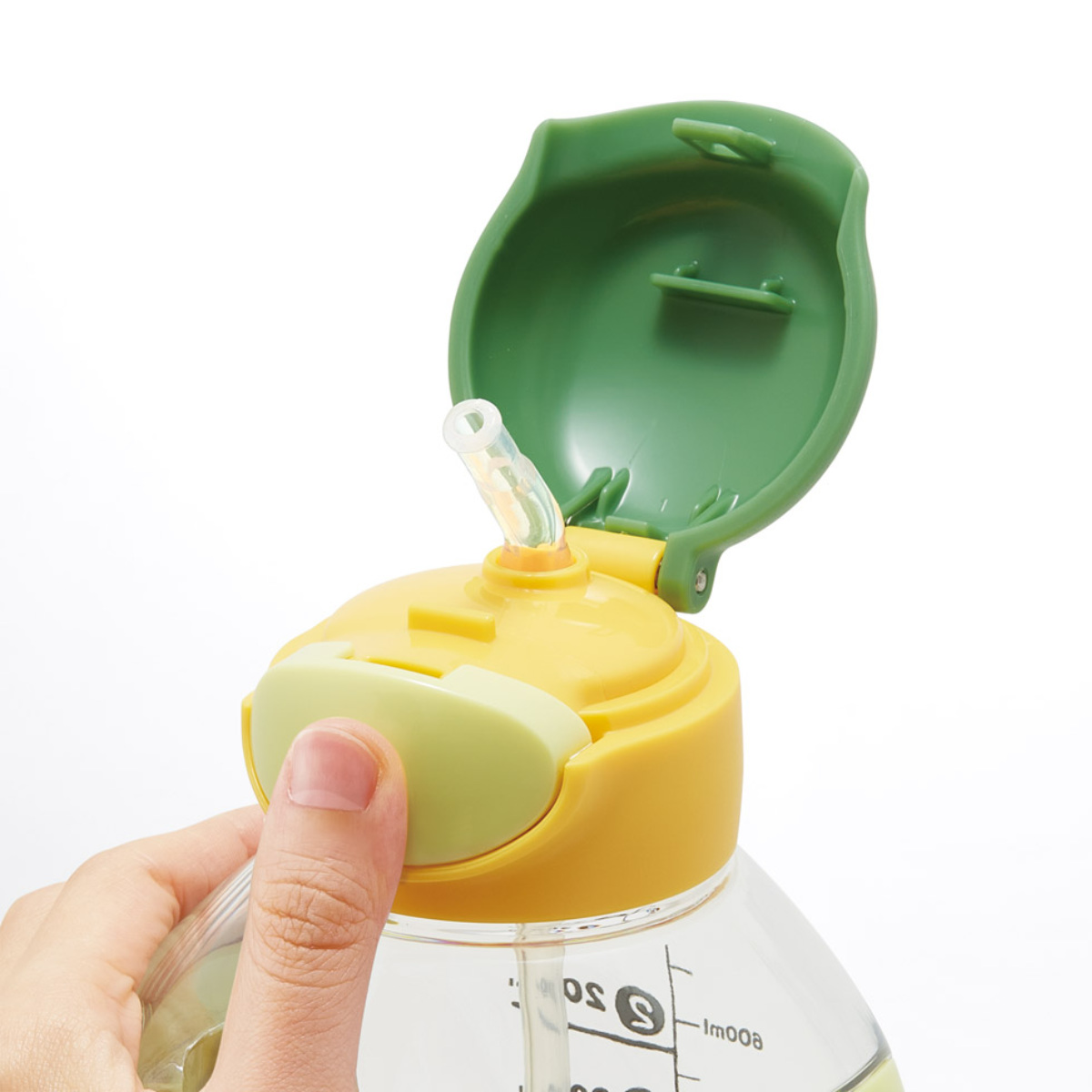 水筒 780ml ワンプッシュストローボトル ディノサウルス ( ストローボトル 目盛り クリアボトル ワンプッシュ ワンタッチ ストロータイプ 子供 子供用水筒 ショルダーベルト 幼稚園 保育園 キッズ )