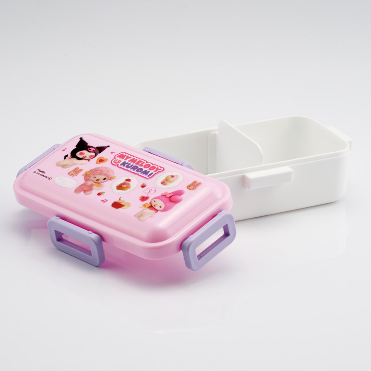 弁当箱 1段 530ml ふわっと弁当箱 マイメロクロミ Netflix ( ランチボックス 食洗機対応 レンジ対応 一段 ドーム型 4点ロック 日本製 仕切り付き 食洗機OK レンジOK お弁当 弁当 一段弁当 )