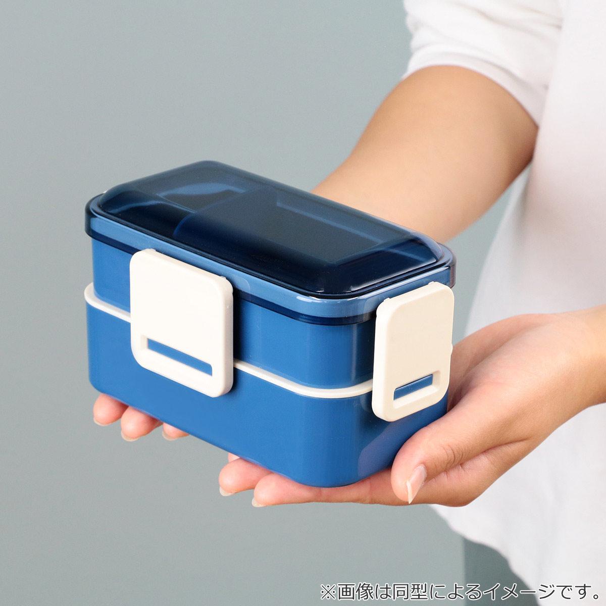弁当箱 2段 600ml 2段ふわっと弁当箱 パペットスンスン ( ランチボックス 食洗機対応 レンジ対応 二段 ドーム型 4点ロック 日本製 仕切り付き 食洗機OK レンジOK お弁当 弁当 二段弁当 )