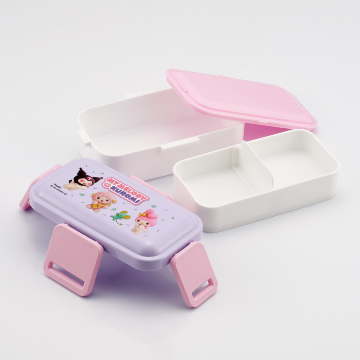 弁当箱 2段 600ml 2段ふわっと弁当箱 マイメロクロミ Netflix ( ランチボックス 食洗機対応 レンジ対応 二段 ドーム型 4点ロック 日本製 仕切り付き 食洗機OK レンジOK お弁当 弁当 二段弁当 )