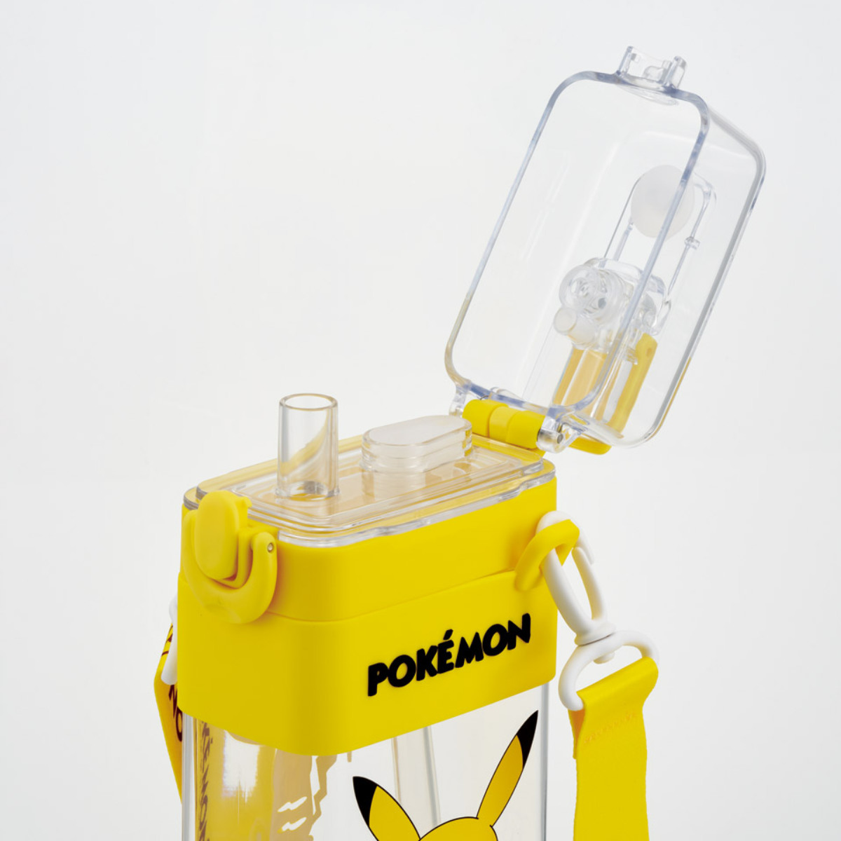 水筒 600ml スクエア2WAYボトル ポケットモンスター ( ピカチュウ 直飲み ストローボトル 2way ダイレクト プラスチック 直のみ すいとう ストロー ボトル 軽い キッズ 子供 クリア )