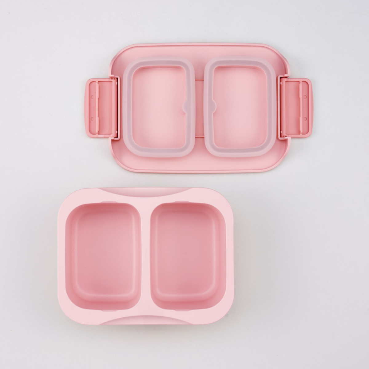 弁当箱 500ml 抗菌セパレート型タイト キティ 水彩コスメ ( ランチボックス 食洗機対応 レンジ対応 パッキン一体 抗菌 日本製 食洗機OK レンジOK 大人 キッズ お弁当 弁当 お弁当箱 一段 2点ロック 銀 AG 抗菌加工 )