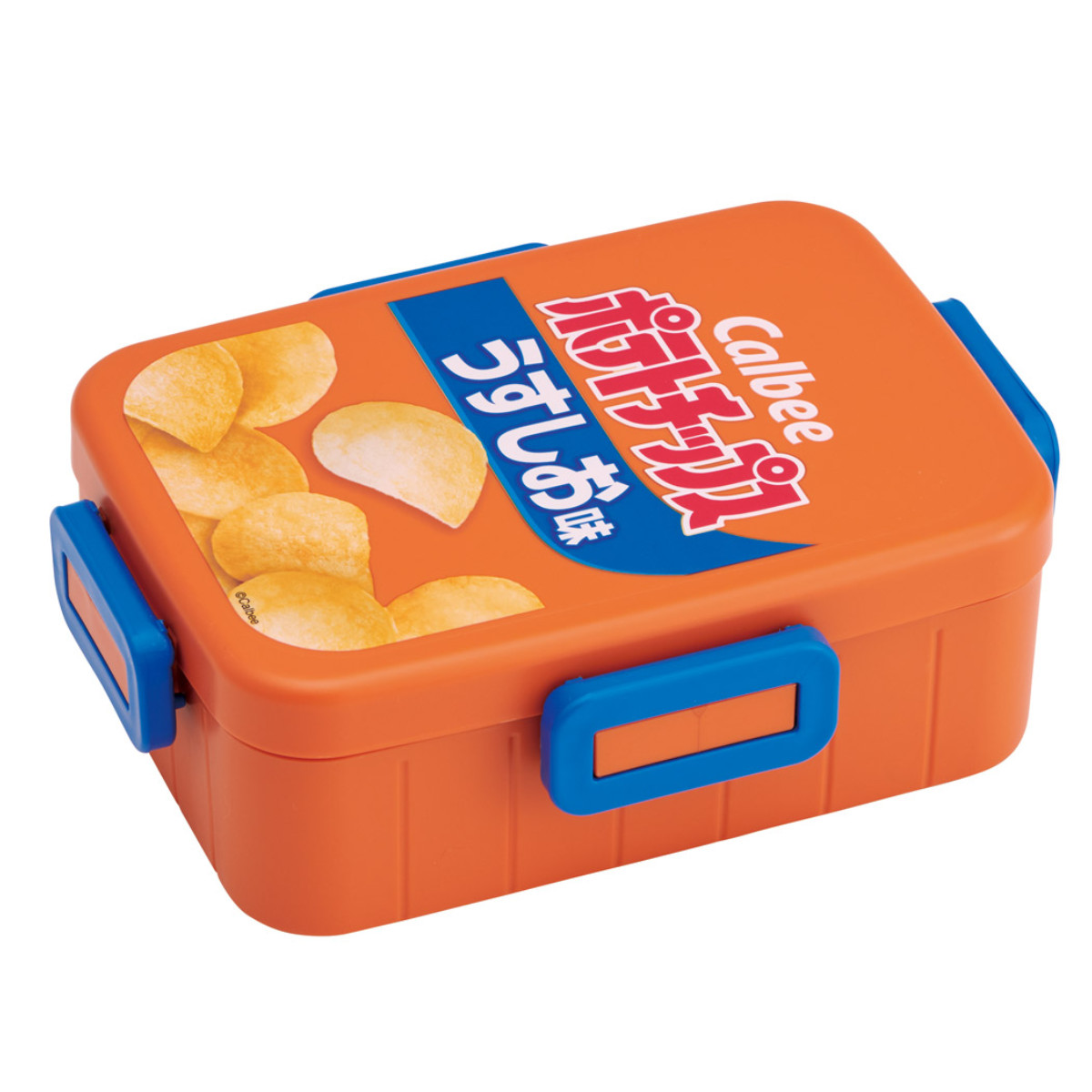 弁当箱 1段 650ml 4点ロックランチボックス カルビー ( 4点ロック ランチボックス 食洗機対応 レンジ対応 日本製 一段 食洗機OK レンジOK 弁当 お弁当 仕切り付き 4点ロック ) 【亀田の柿の種】 亀田の柿の種