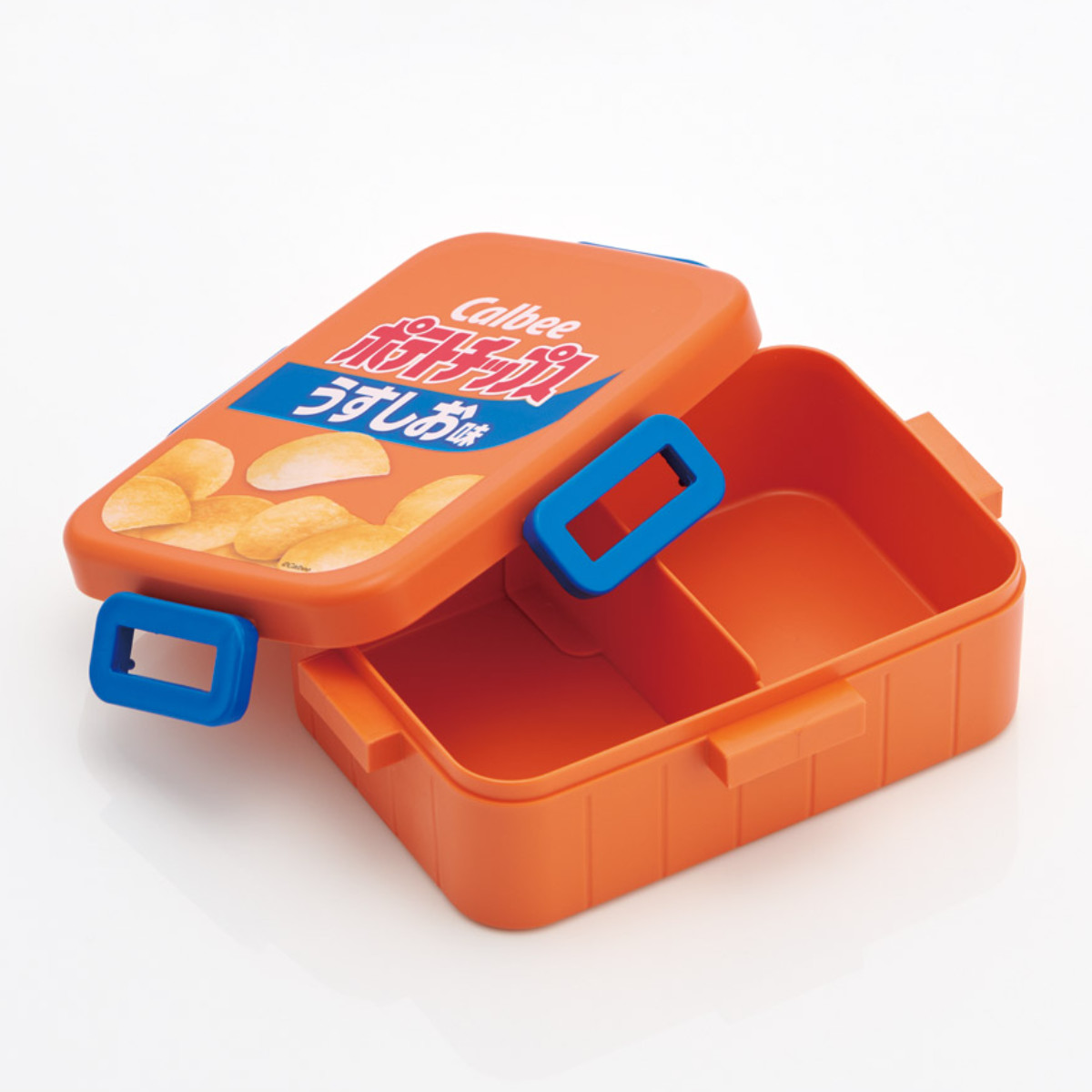 弁当箱 1段 650ml 4点ロックランチボックス カルビー ( 4点ロック ランチボックス 食洗機対応 レンジ対応 日本製 一段 食洗機OK レンジOK 弁当 お弁当 仕切り付き 4点ロック ) 【亀田の柿の種】 亀田の柿の種
