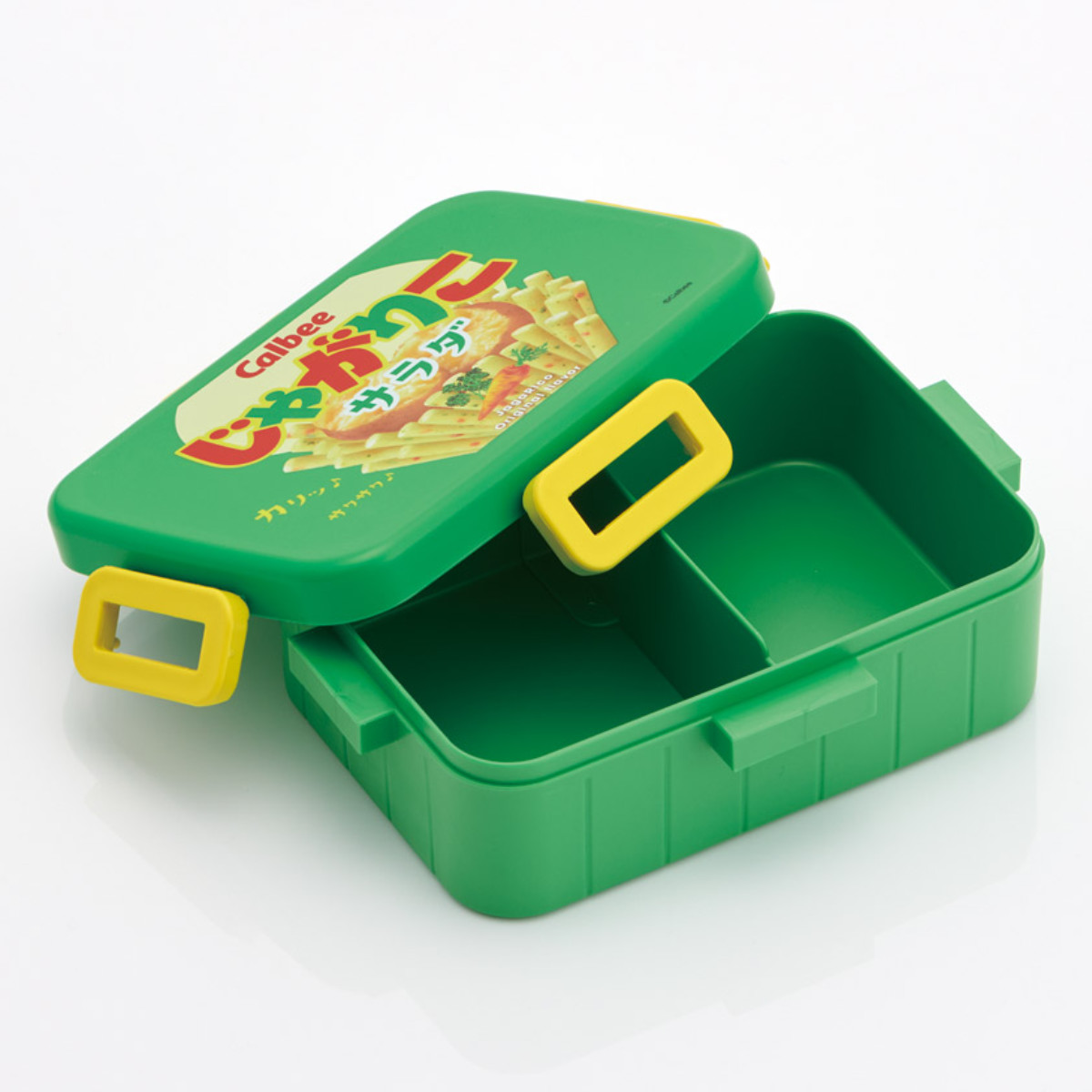 弁当箱 1段 650ml 4点ロックランチボックス カルビー ( 4点ロック ランチボックス 食洗機対応 レンジ対応 日本製 一段 食洗機OK レンジOK 弁当 お弁当 仕切り付き 4点ロック ) 【亀田の柿の種】 亀田の柿の種