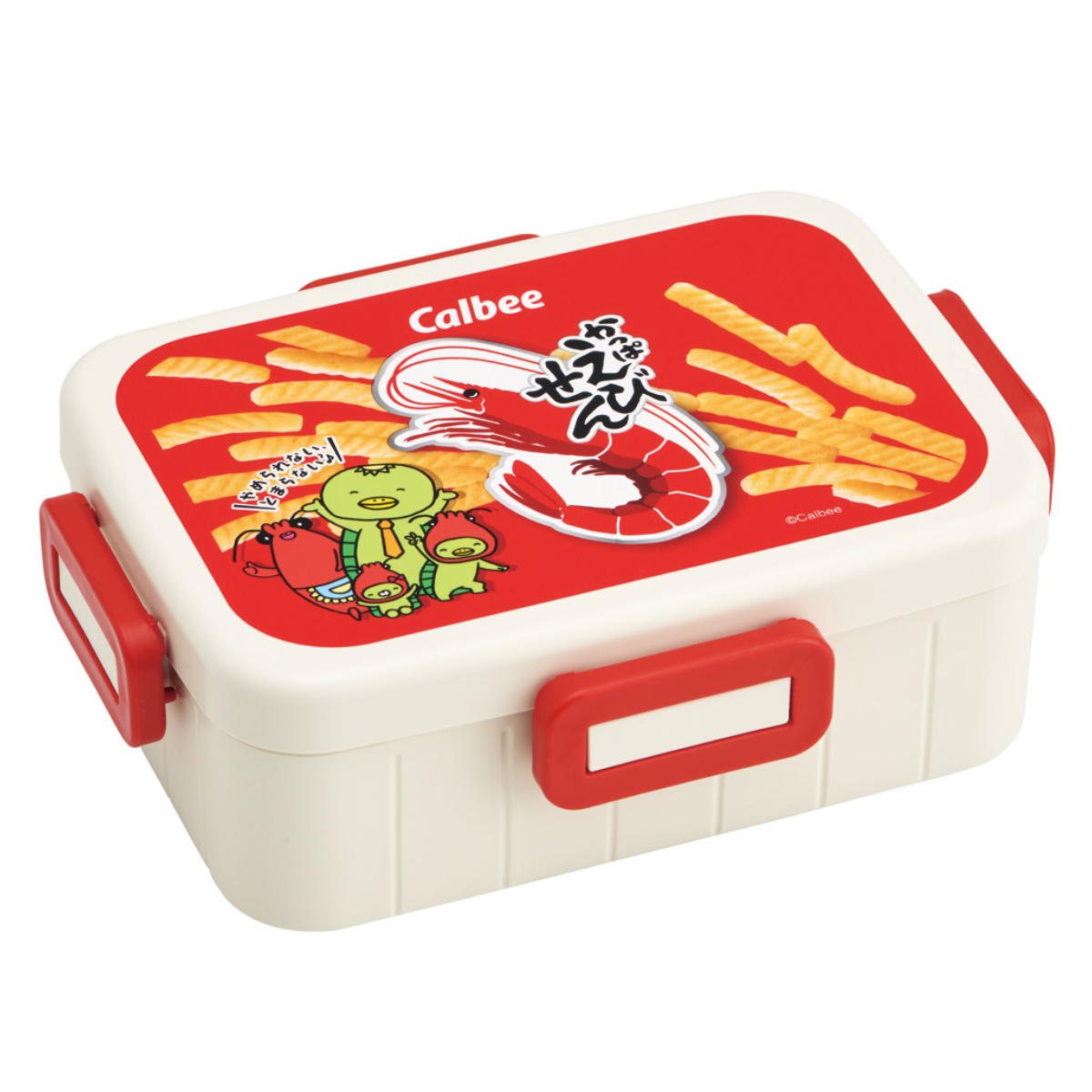 弁当箱 1段 650ml 4点ロックランチボックス カルビー ( 4点ロック ランチボックス 食洗機対応 レンジ対応 日本製 一段 食洗機OK レンジOK 弁当 お弁当 仕切り付き 4点ロック ) 【亀田の柿の種】 亀田の柿の種