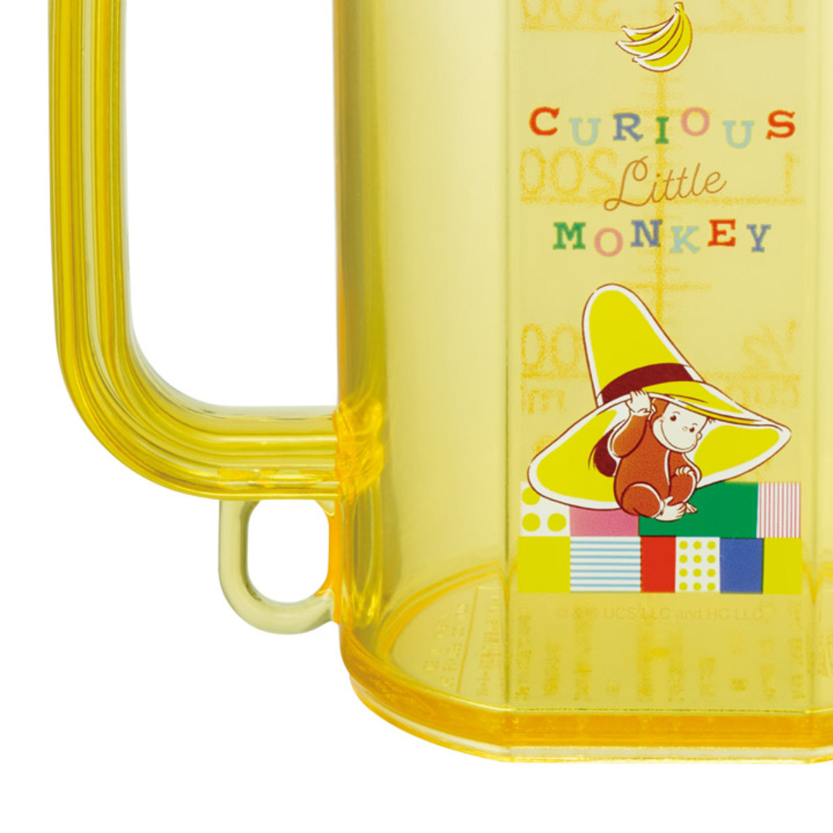 計量カップ 500ml おさるのジョージ ブロック ひとまねこざる メジャーカップ ( 計量コップ メジャーコップ 下ごしらえ キッチンツール 計量器具 計量ツール 目盛付き メモリ付き プラスチック キャラクター ジョージ かわいい )