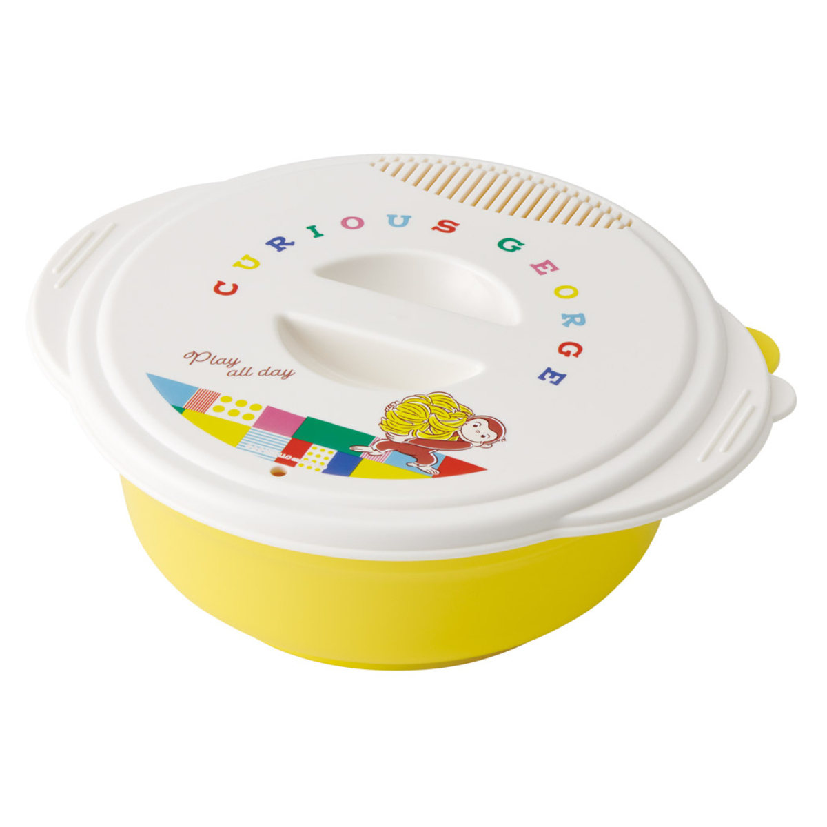 即席ラーメンメーカー おさるのジョージ ブロック ひとまねこざる 電子レンジ調理器 ( レンジ調理器 レンジ調理 電子レンジ専用調理器 電子レンジ料理 電子レンジ調理 簡単調理 火を使わない 便利グッズ ジョージ かわいい )