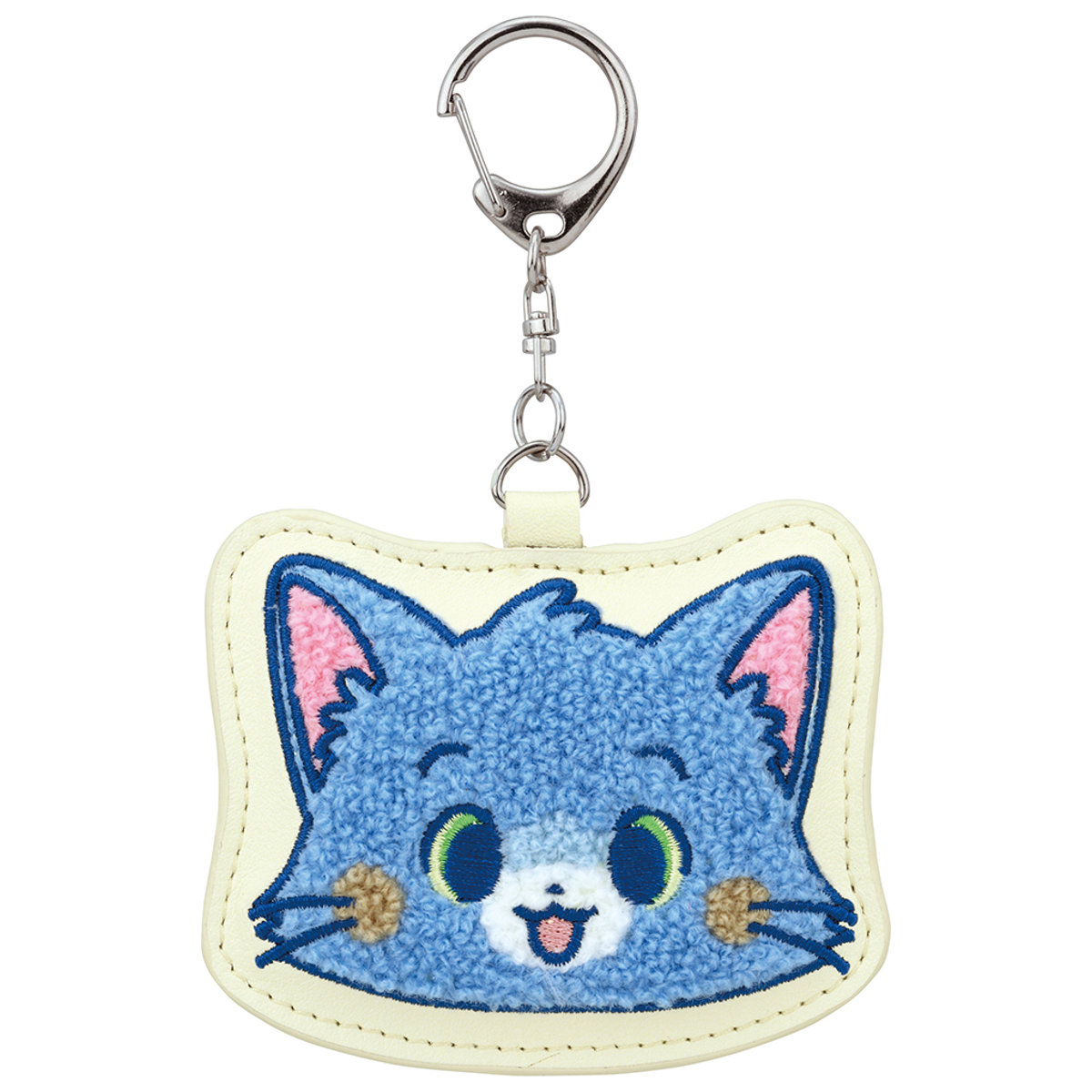 キーチャーム さがら 刺繍 キーホルダー トムとジェリー ( トム ジェリー タフィー キーチェーン キーリング 雑貨 インテリア プレゼント ギフト かわいい ストラップ マスコット もこもこ サガラ刺繍 癒しグッズ 子ども キッズ ) 【タフィー】 タフィー