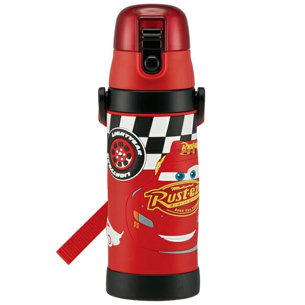 水筒 ステンレス 直飲み 3Dロック付ダイレクトボトル カーズ 480ml 子供 ( 保冷 幼稚園 保育園 3D キッズ キャラクター ワンプッシュ 直飲みステンレス ステンレス製 子供用水筒 ボトル キャラ )