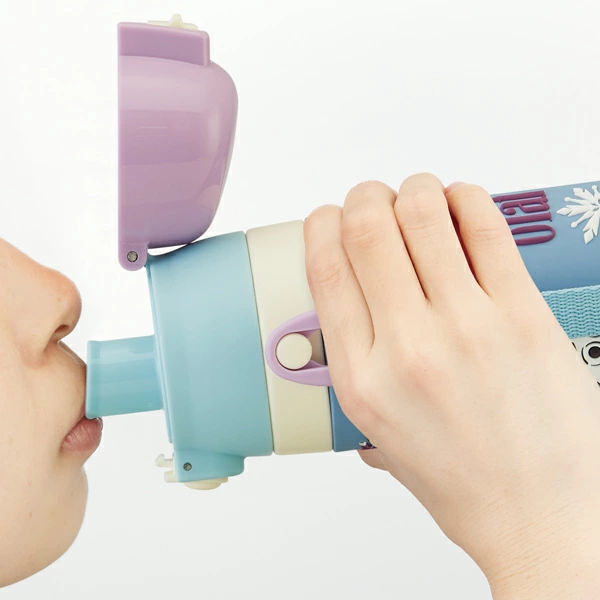 水筒 ステンレス 直飲み 3Dロック付ダイレクトボトル アナと雪の女王 480ml 子供 ( 保冷 幼稚園 保育園 アナユキ 3D キッズ キャラクター ワンプッシュ 直飲みステンレス ステンレス製 子供用水筒 ボトル キャラ )