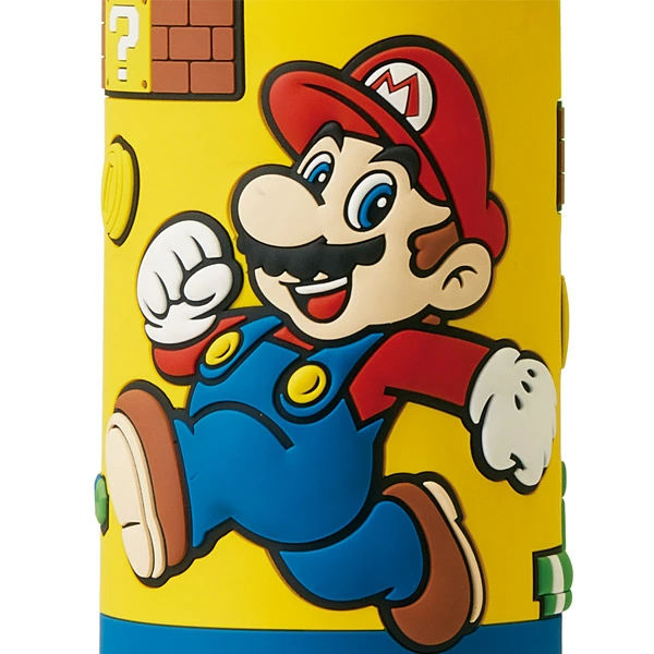 水筒 ステンレス 直飲み 3Dロック付ダイレクトボトル スーパーマリオ 480ml 子供 ( 保冷 幼稚園 保育園 マリオ 3D キッズ キャラクター ワンプッシュ 直飲みステンレス ステンレス製 子供用水筒 ボトル キャラ )