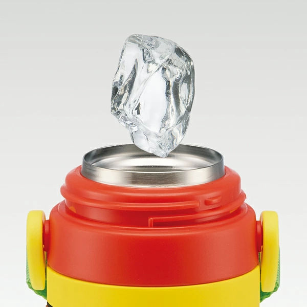 水筒 ステンレス 直飲み 3Dロック付ダイレクトボトル スーパーマリオ 480ml 子供 ( 保冷 幼稚園 保育園 マリオ 3D キッズ キャラクター ワンプッシュ 直飲みステンレス ステンレス製 子供用水筒 ボトル キャラ )