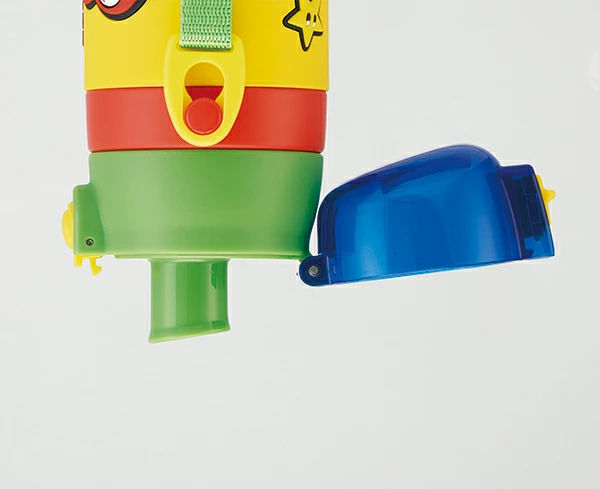 水筒 ステンレス 直飲み 3Dロック付ダイレクトボトル スーパーマリオ 480ml 子供 ( 保冷 幼稚園 保育園 マリオ 3D キッズ キャラクター ワンプッシュ 直飲みステンレス ステンレス製 子供用水筒 ボトル キャラ )