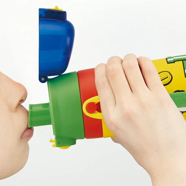 水筒 ステンレス 直飲み 3Dロック付ダイレクトボトル スーパーマリオ 480ml 子供 ( 保冷 幼稚園 保育園 マリオ 3D キッズ キャラクター ワンプッシュ 直飲みステンレス ステンレス製 子供用水筒 ボトル キャラ )
