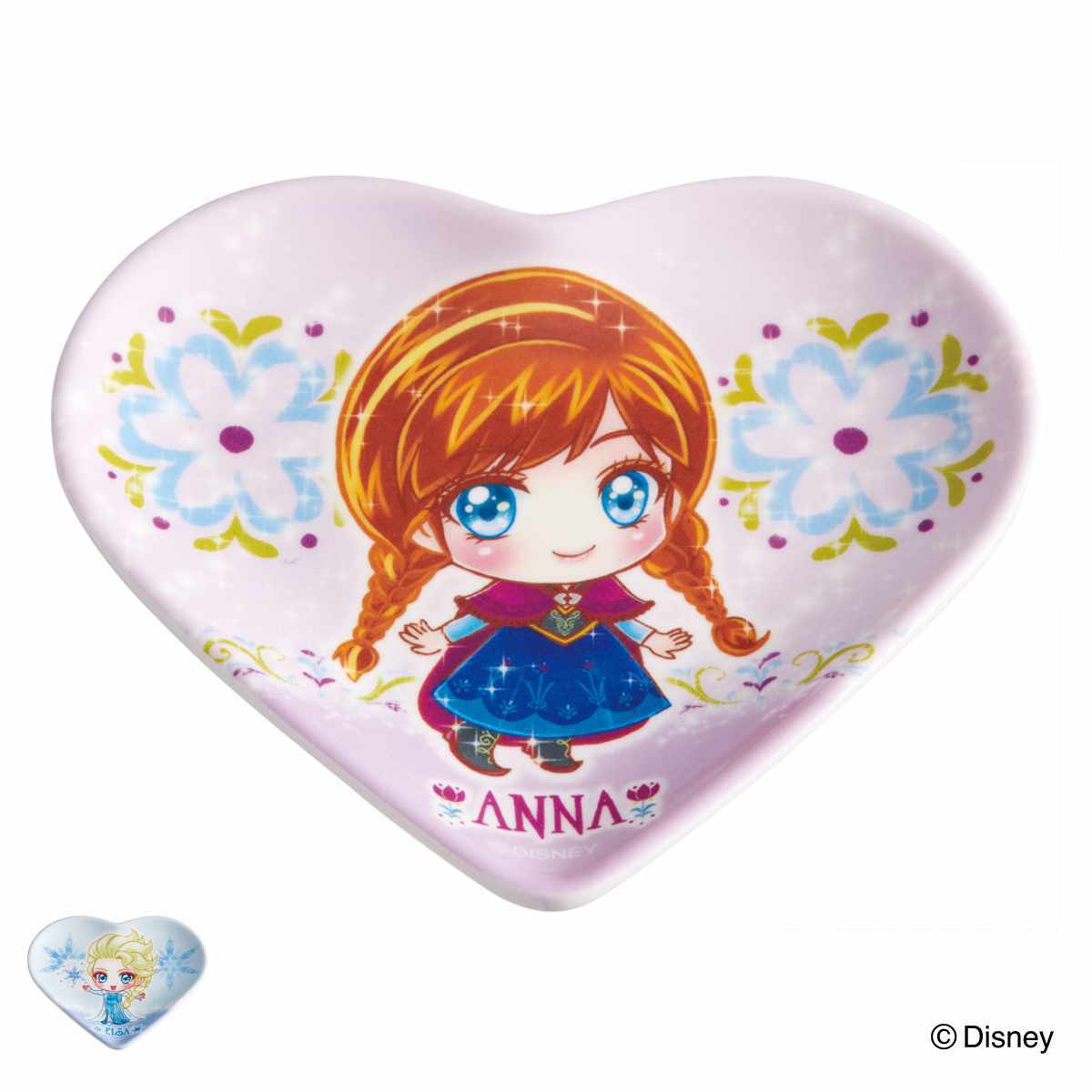 プレート メラミン ミニプレート ハート アナと雪の女王 ( 皿 お皿 子ども 子供 キッズ ディズニー ハート型 小皿 取り皿 キャラクター アナ エルサ アナ雪 ) 【アナ】
