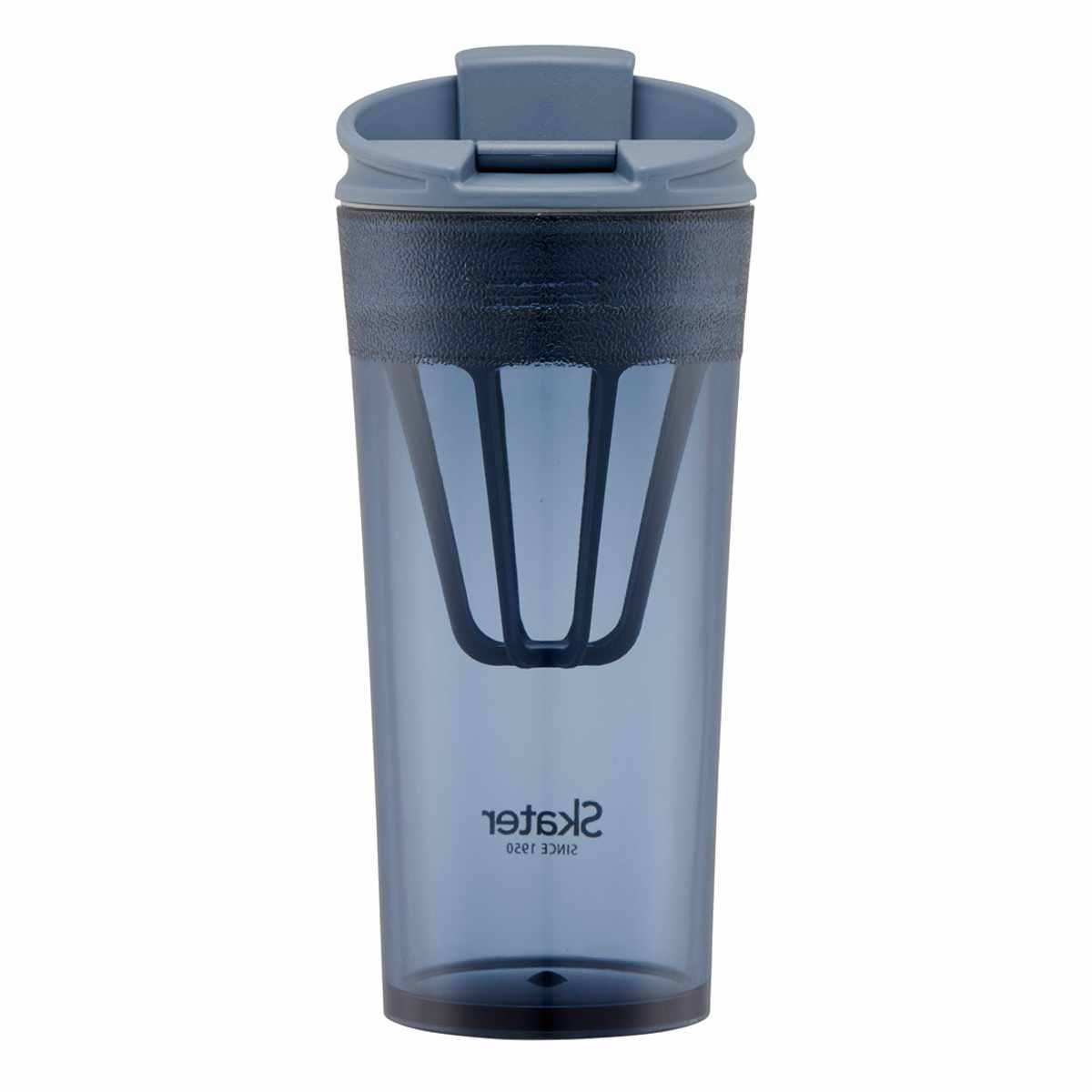 タンブラー 420ml シェイカー付タンブラー ( ボトル 持ち運び プロテイン カップ シンプル おしゃれ ふた付き ) 【グレー】 グレー