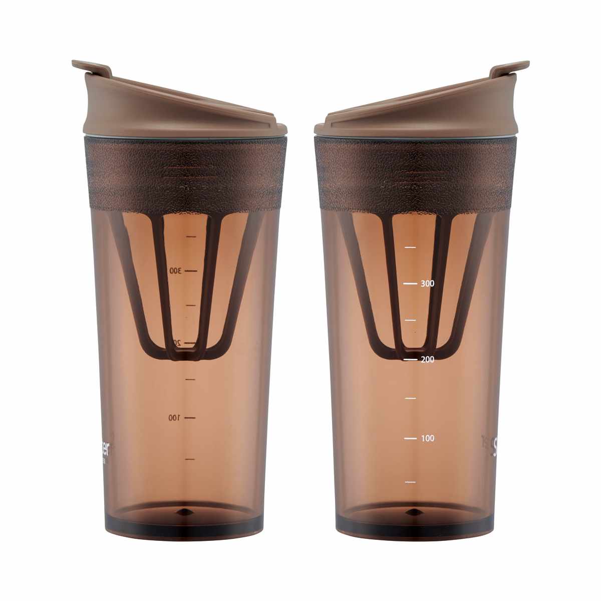 タンブラー 420ml シェイカー付タンブラー ( ボトル 持ち運び プロテイン カップ シンプル おしゃれ ふた付き ) 【グレー】 グレー