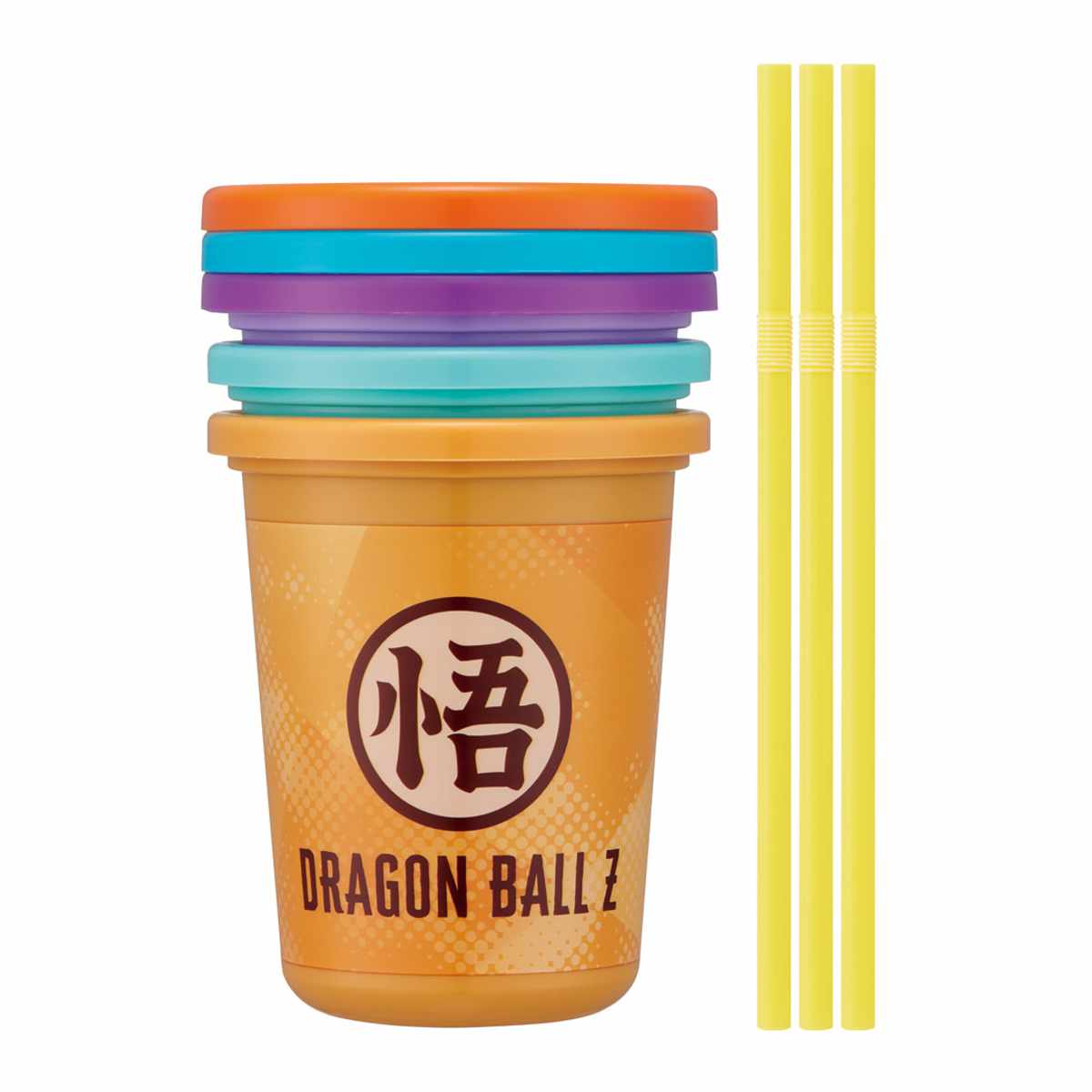 タンブラー 320ml ストロー付タンブラー 3個入 ドラゴンボールZ ( コップ キャラクター 子ども 子供 キッズ 食洗機対応 日本製 蓋付き フタ付き カップ ストローコップ ドラゴンボール ロゴ )