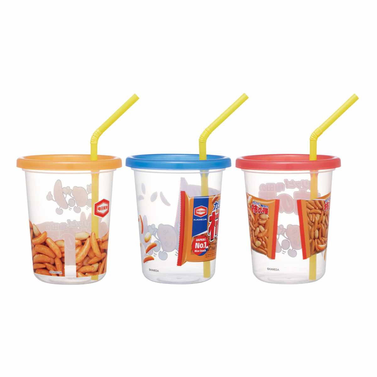 タンブラー 320ml ストロー付タンブラー3個入 ( コップ キャラクター 子ども 子供 キッズ 食洗機対応 日本製 ポテチうすしお味 じゃがりこサラダ かっぱえびせん 亀田の柿の種 ) 【かっぱえびせん】 かっぱえびせん