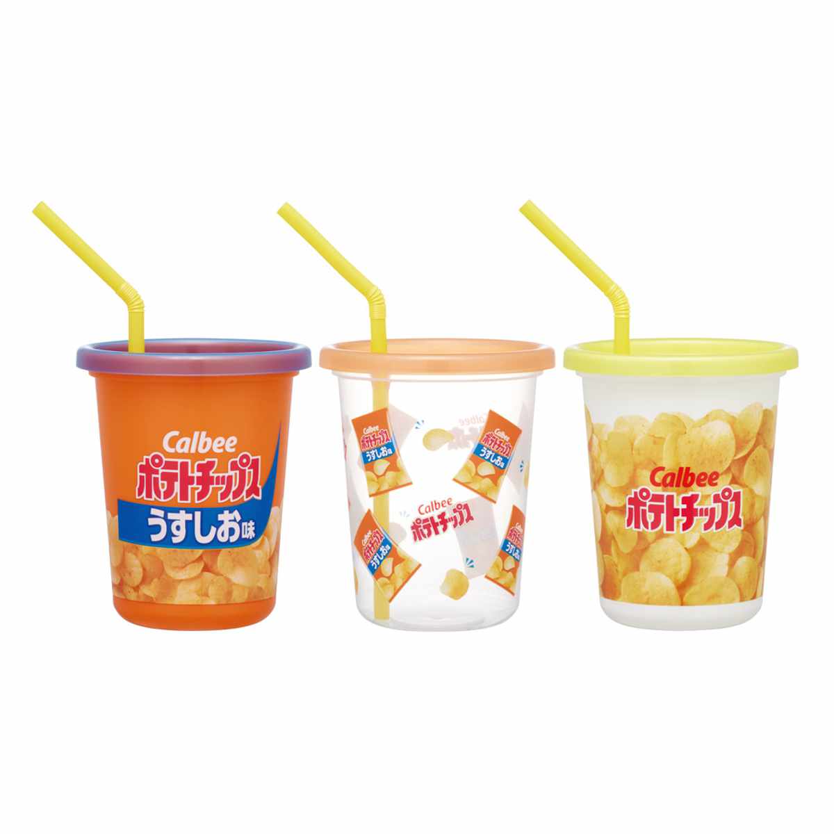 タンブラー 320ml ストロー付タンブラー3個入 ( コップ キャラクター 子ども 子供 キッズ 食洗機対応 日本製 ポテチうすしお味 じゃがりこサラダ かっぱえびせん 亀田の柿の種 ) 【かっぱえびせん】 かっぱえびせん