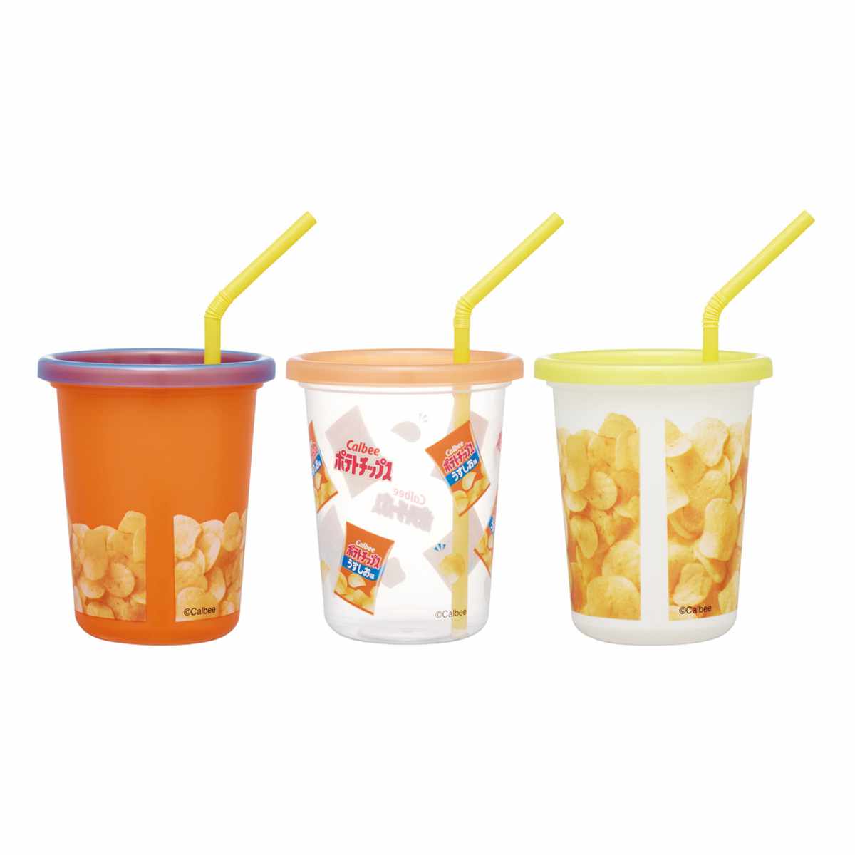 タンブラー 320ml ストロー付タンブラー3個入 ( コップ キャラクター 子ども 子供 キッズ 食洗機対応 日本製 ポテチうすしお味 じゃがりこサラダ かっぱえびせん 亀田の柿の種 ) 【かっぱえびせん】 かっぱえびせん