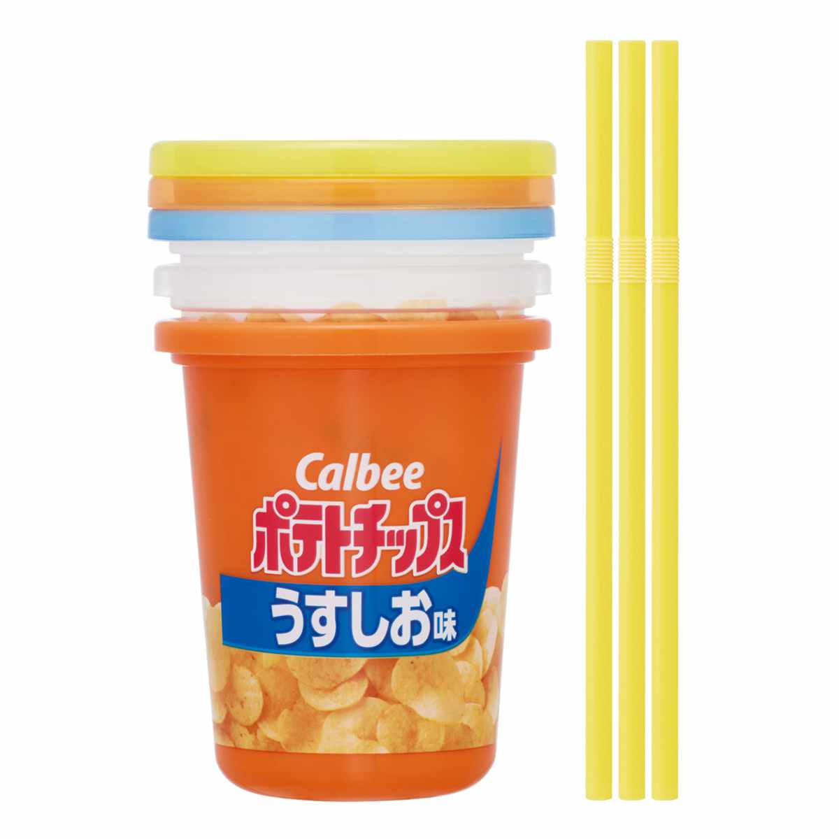 タンブラー 320ml ストロー付タンブラー3個入 ( コップ キャラクター 子ども 子供 キッズ 食洗機対応 日本製 ポテチうすしお味 じゃがりこサラダ かっぱえびせん 亀田の柿の種 ) 【かっぱえびせん】 かっぱえびせん
