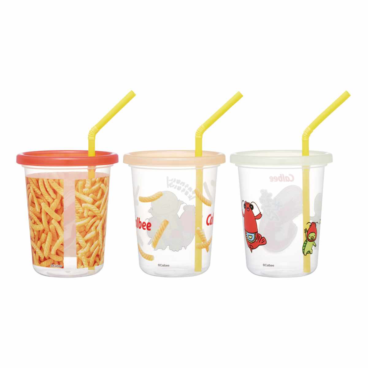 タンブラー 320ml ストロー付タンブラー3個入 ( コップ キャラクター 子ども 子供 キッズ 食洗機対応 日本製 ポテチうすしお味 じゃがりこサラダ かっぱえびせん 亀田の柿の種 ) 【かっぱえびせん】 かっぱえびせん