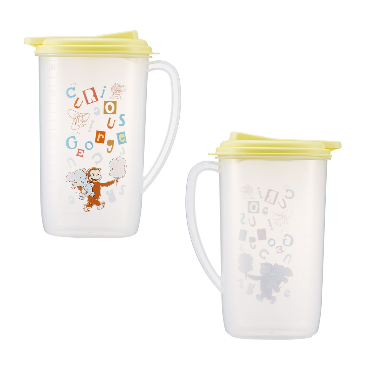 ピッチャー 1.9L ウォーターポット ジョージ アルファベット ( 日本製 プラスチック おさるのジョージ キャラクター かわいい )