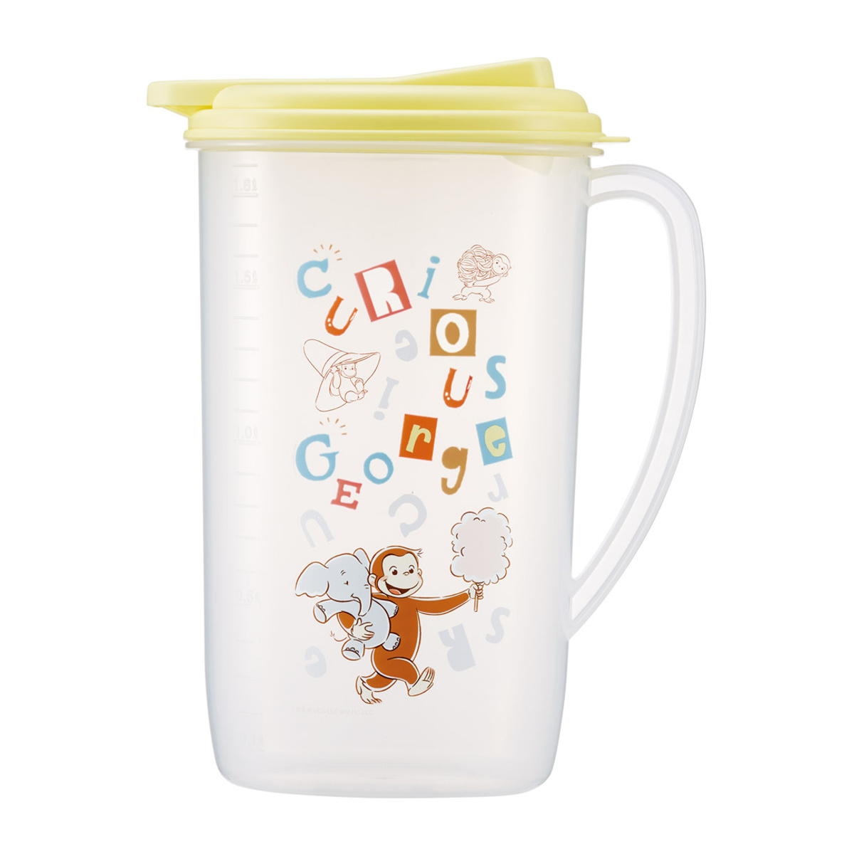 ピッチャー 1.9L ウォーターポット ジョージ アルファベット ( 日本製 プラスチック おさるのジョージ キャラクター かわいい )
