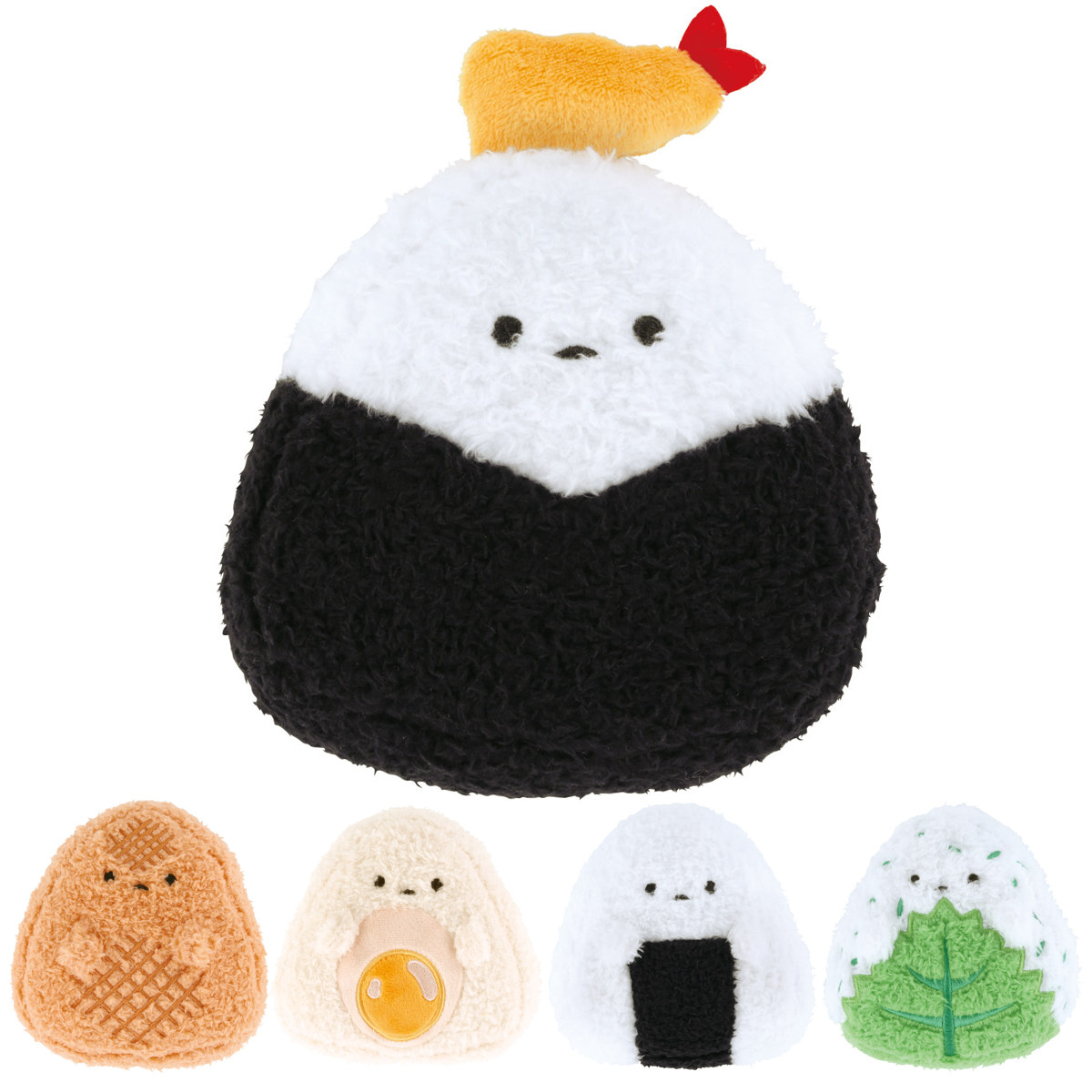 マスコット 磁石でくっつく ぬいぐるみ おにぎり （ インテリア 雑貨 オブジェ おもちゃ 人形 食べ物 小さい 癒し マグネット 小さめ 手のひらサイズ ふわふわ プレゼント ギフト かわいい ベビー 子供 大人 ） 【煮卵】