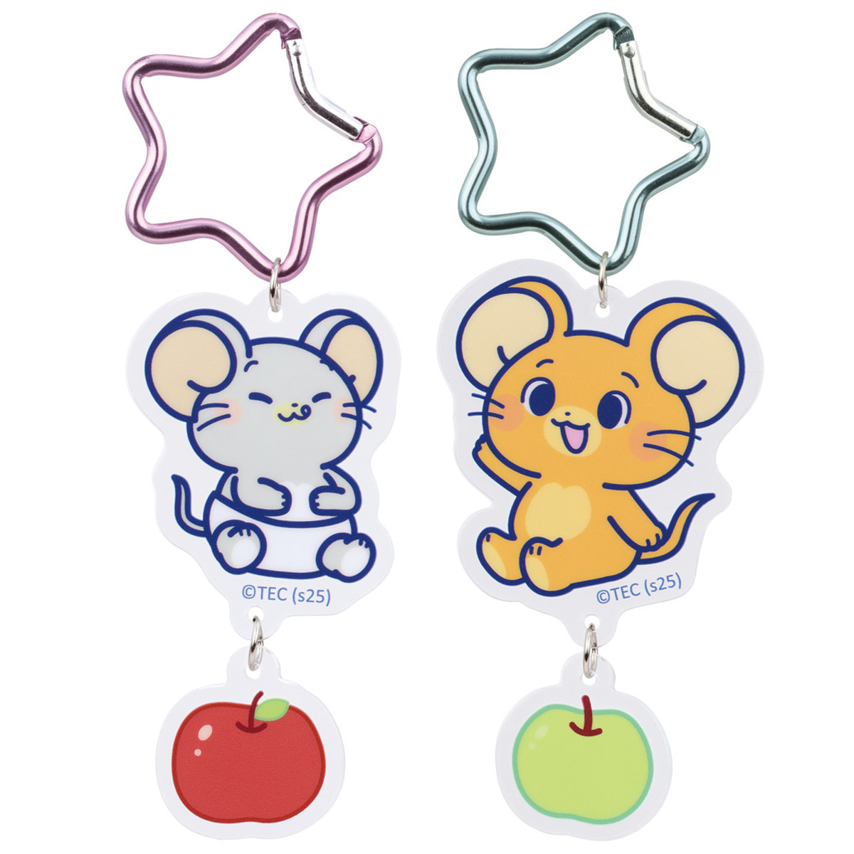 キーホルダー カラビナ付 アクリルキーホルダー トムとジェリー （ ジェリー タフィー アクキー キャラ 目印 紛失防止 フック マスコット 子供 キッズ 通学 キーフック 鍵 キー 吊り下げ 持ち歩き 携帯用 バッグ リュック ） 【ジェリー】