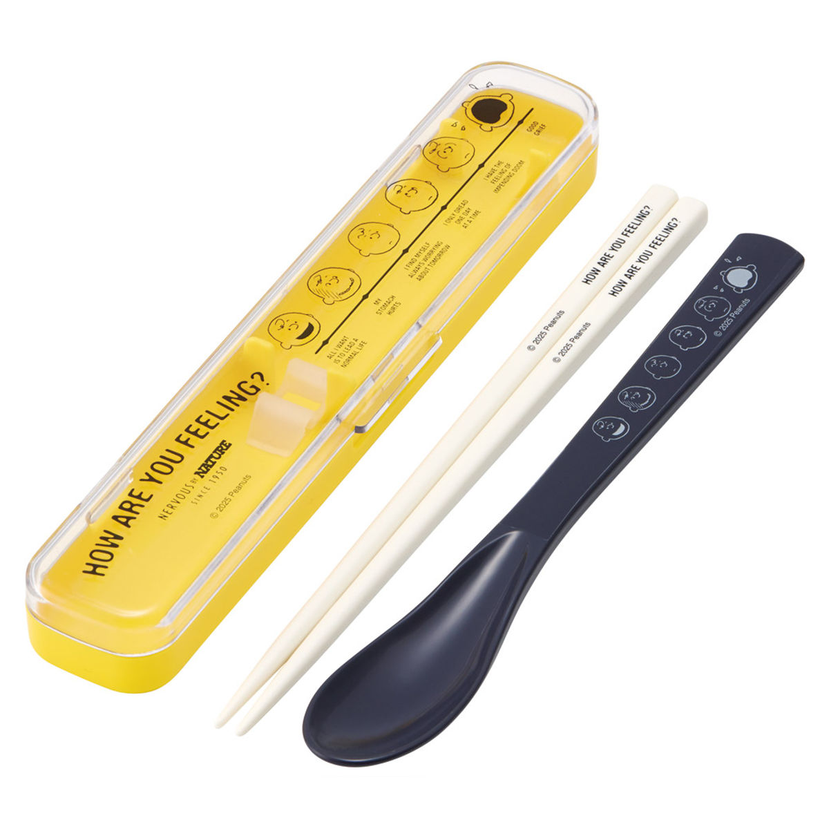 抗菌スリムコンビセット スヌーピー グッドネス75周年 音の鳴らない お箸 スプーン ( 食洗機対応 抗菌 カトラリーセット 箸 箸箱 カトラリー 日本製 食洗機OK 抗菌加工 コンパクト スリム キッズ 子供用 子供 持ち運び お弁当 弁当 )