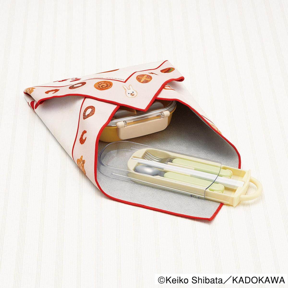 ランチバッグ くっつくランチクロス パンどろぼう ( くっつく 弁当包み ナフキン 弁当箱 包み 入れ 給食ナフキン お弁当箱 弁当 ランチョンマット 子供用 幼稚園 保育園 給食 キッズ 正方形 子供 )