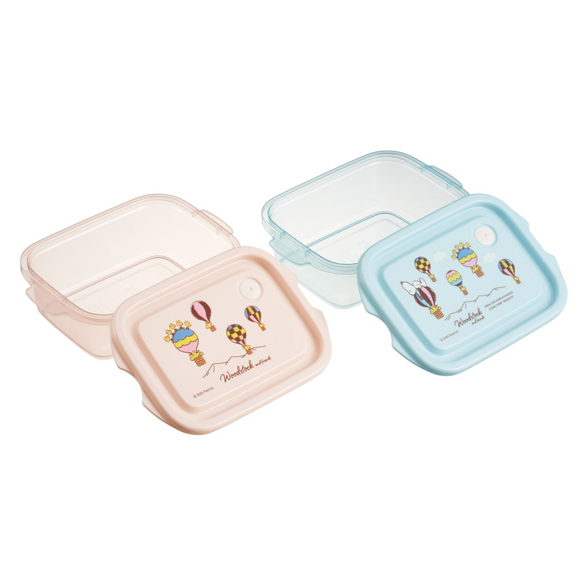 弁当箱 500ml 2個入 抗菌シールボックスM2P ウッドストック トラベル ( お弁当箱 抗菌 シールボックス M 2個セット レンジ対応 保存容器 2個 セット 抗菌加工 ランチボックス 電子レンジ 対応 1段 アウトドア )