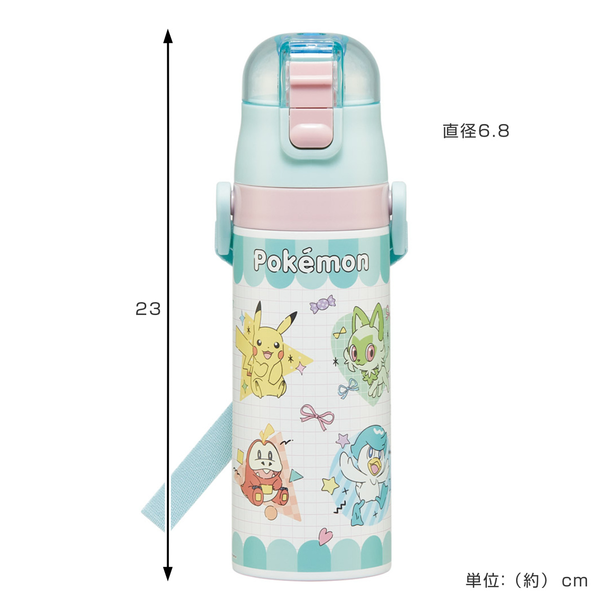 水筒 470ml 超軽量ダイレクトボトル ポケモンポッピング ( 保冷 軽量 直飲み ワンタッチ ステンレスボトル 子供用水筒 子供 直のみ 軽い 超軽量 ワンプッシュ ダイレクトボトル ダイレクト ボトル ステンレス )