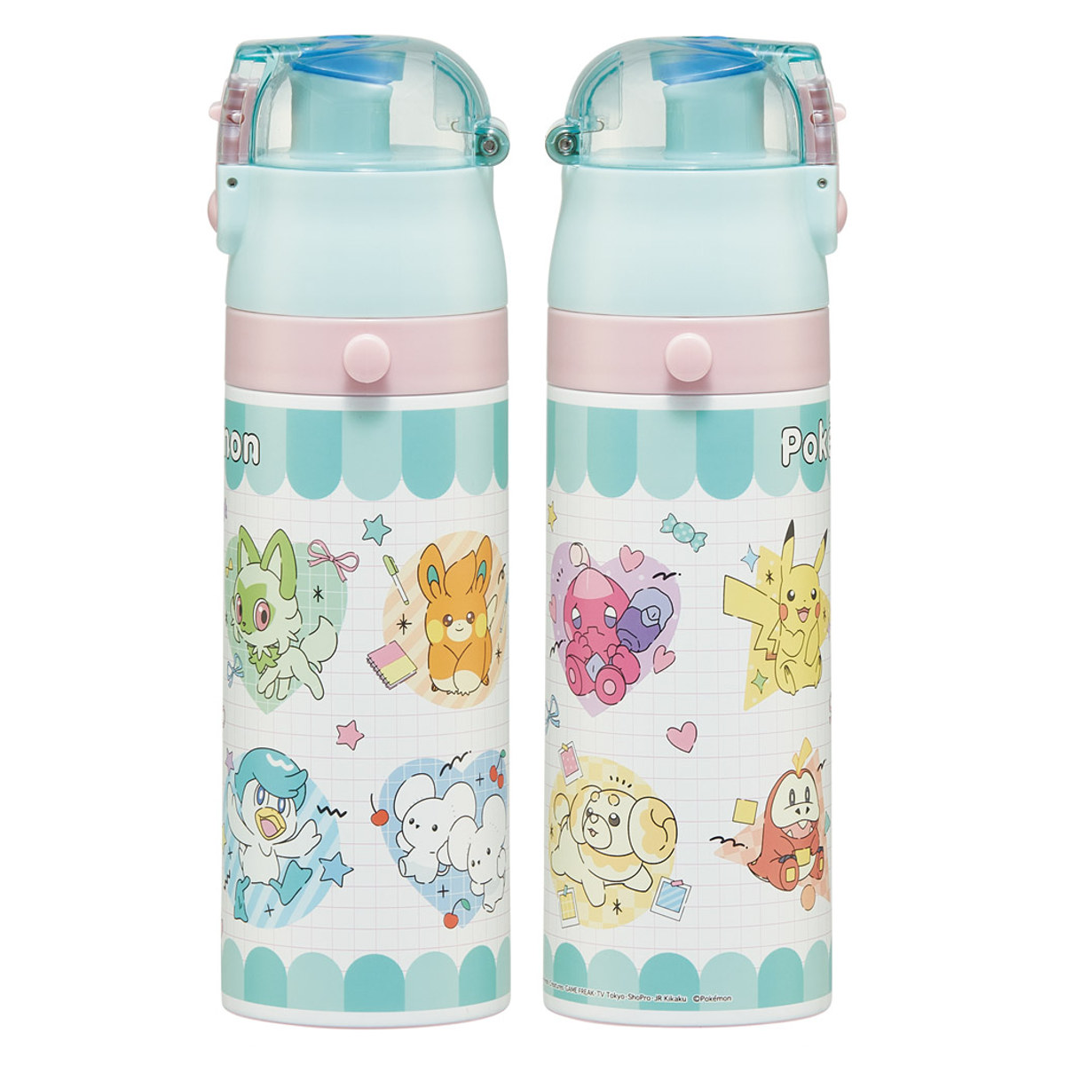 水筒 470ml 超軽量ダイレクトボトル ポケモンポッピング ( 保冷 軽量 直飲み ワンタッチ ステンレスボトル 子供用水筒 子供 直のみ 軽い 超軽量 ワンプッシュ ダイレクトボトル ダイレクト ボトル ステンレス )