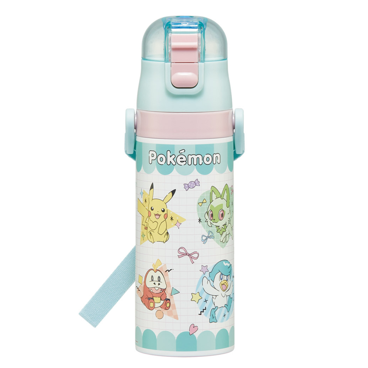 水筒 470ml 超軽量ダイレクトボトル ポケモンポッピング ( 保冷 軽量 直飲み ワンタッチ ステンレスボトル 子供用水筒 子供 直のみ 軽い 超軽量 ワンプッシュ ダイレクトボトル ダイレクト ボトル ステンレス )