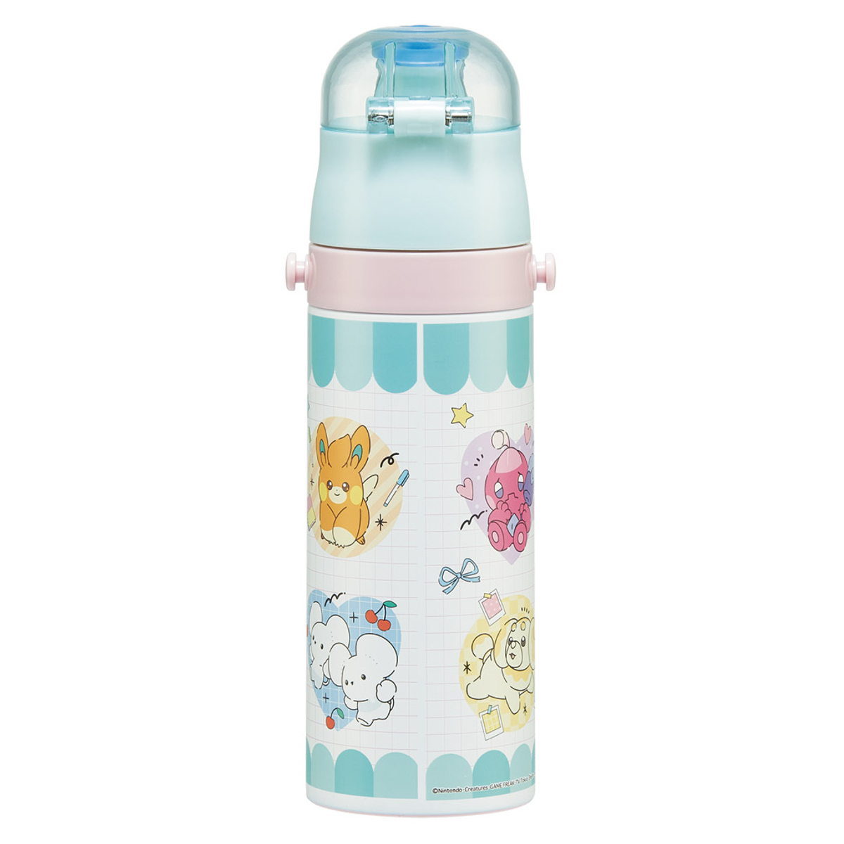 水筒 470ml 超軽量ダイレクトボトル ポケモンポッピング ( 保冷 軽量 直飲み ワンタッチ ステンレスボトル 子供用水筒 子供 直のみ 軽い 超軽量 ワンプッシュ ダイレクトボトル ダイレクト ボトル ステンレス )