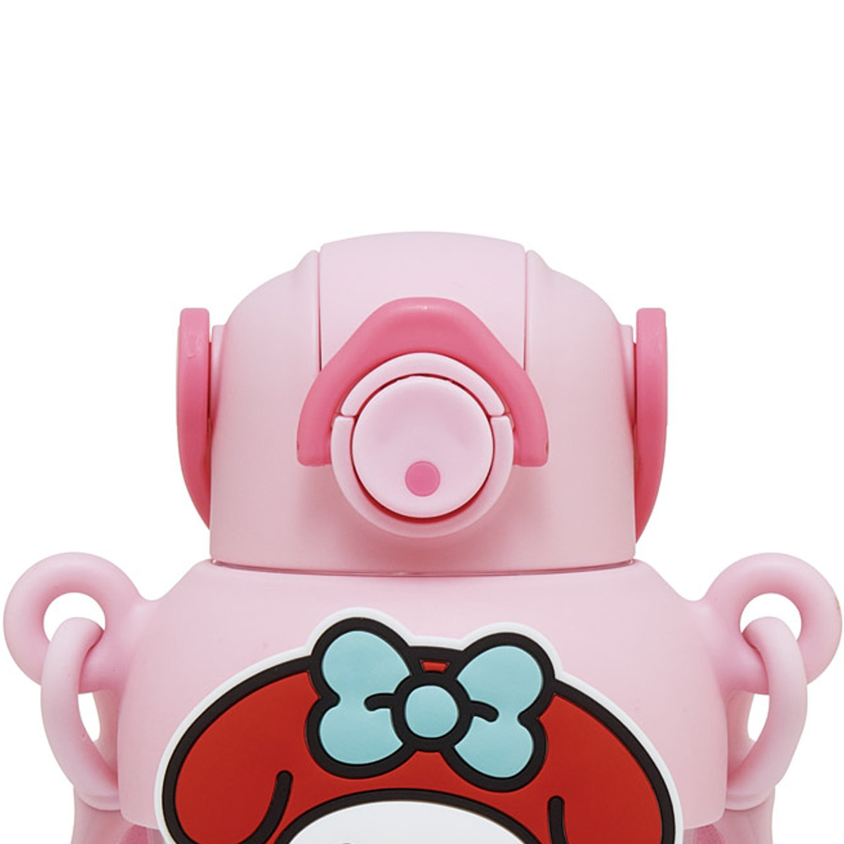 水筒 650ml ラバーマスコット付ストローボトル マイメロ 大好きな日々 ( ストロー付ボトル ストローボトル クリアボトル ワンプッシュ ワンタッチ ストロータイプ 子供 子供用水筒 クリア ショルダーベルト 幼稚園 保育園 キッズ )