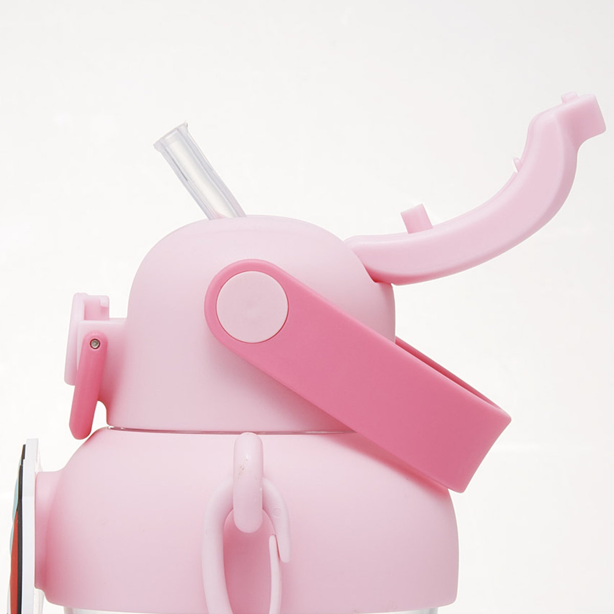 水筒 650ml ラバーマスコット付ストローボトル マイメロ 大好きな日々 ( ストロー付ボトル ストローボトル クリアボトル ワンプッシュ ワンタッチ ストロータイプ 子供 子供用水筒 クリア ショルダーベルト 幼稚園 保育園 キッズ )