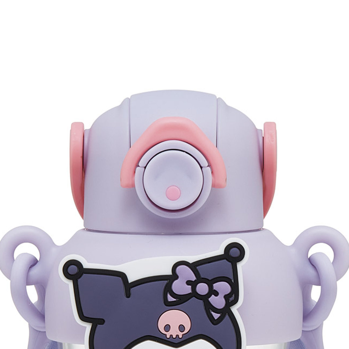 水筒 650ml ラバーマスコット付ストローボトル クロミ 大好きな日々 ( ストロー付ボトル ストローボトル クリアボトル ワンプッシュ ワンタッチ ストロータイプ 子供 子供用水筒 クリア ショルダーベルト 幼稚園 保育園 キッズ )