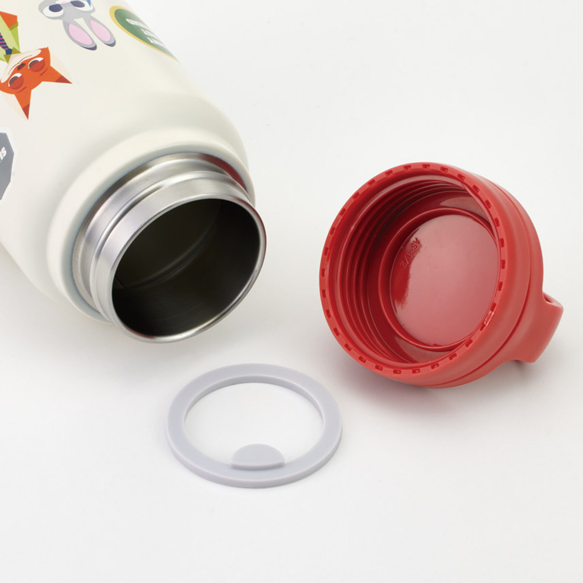 水筒 350ml スクリューハンドルマグボトル ズートピア/ワッペン ( 直飲み 保温 保冷 マグボトル ステンレスボトル ハンドル付き 真空二重構造 マグ ボトル ダイレクトボトル ステンレス マイボトル アウトドア コンパクト )