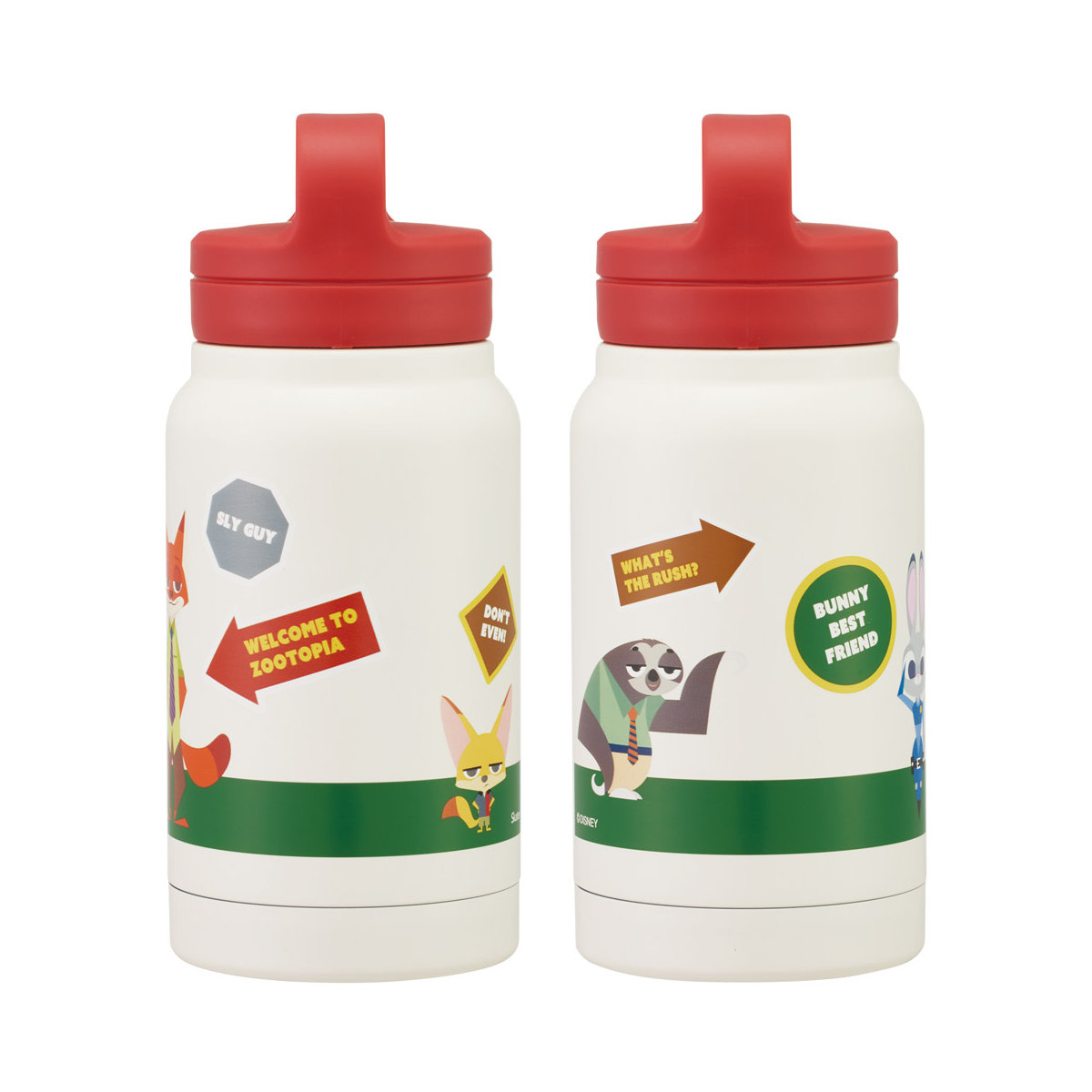 水筒 350ml スクリューハンドルマグボトル ズートピア/ワッペン ( 直飲み 保温 保冷 マグボトル ステンレスボトル ハンドル付き 真空二重構造 マグ ボトル ダイレクトボトル ステンレス マイボトル アウトドア コンパクト )