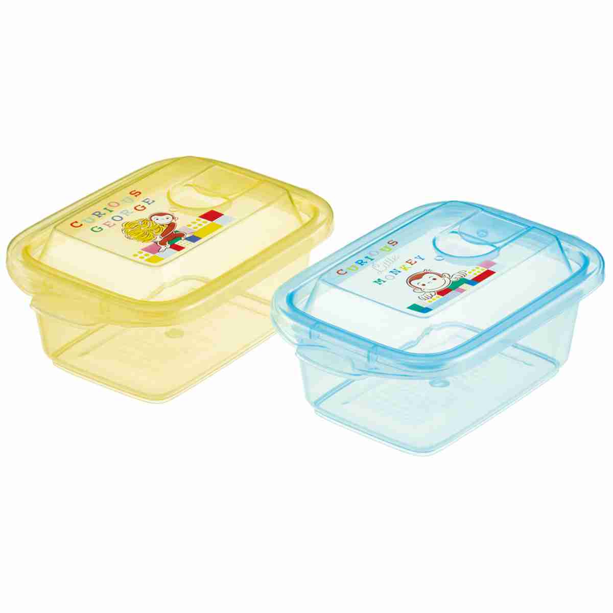 保存容器 300ml エアー弁 ふわっと保存容器 M おさるのジョージ 2個入り ( プラスチック 電子レンジ対応 フードコンテナ キャラクター 日本製 プラスチック容器 作り置き 弁当箱 保存 容器 食品保存 おしゃれ かわいい )