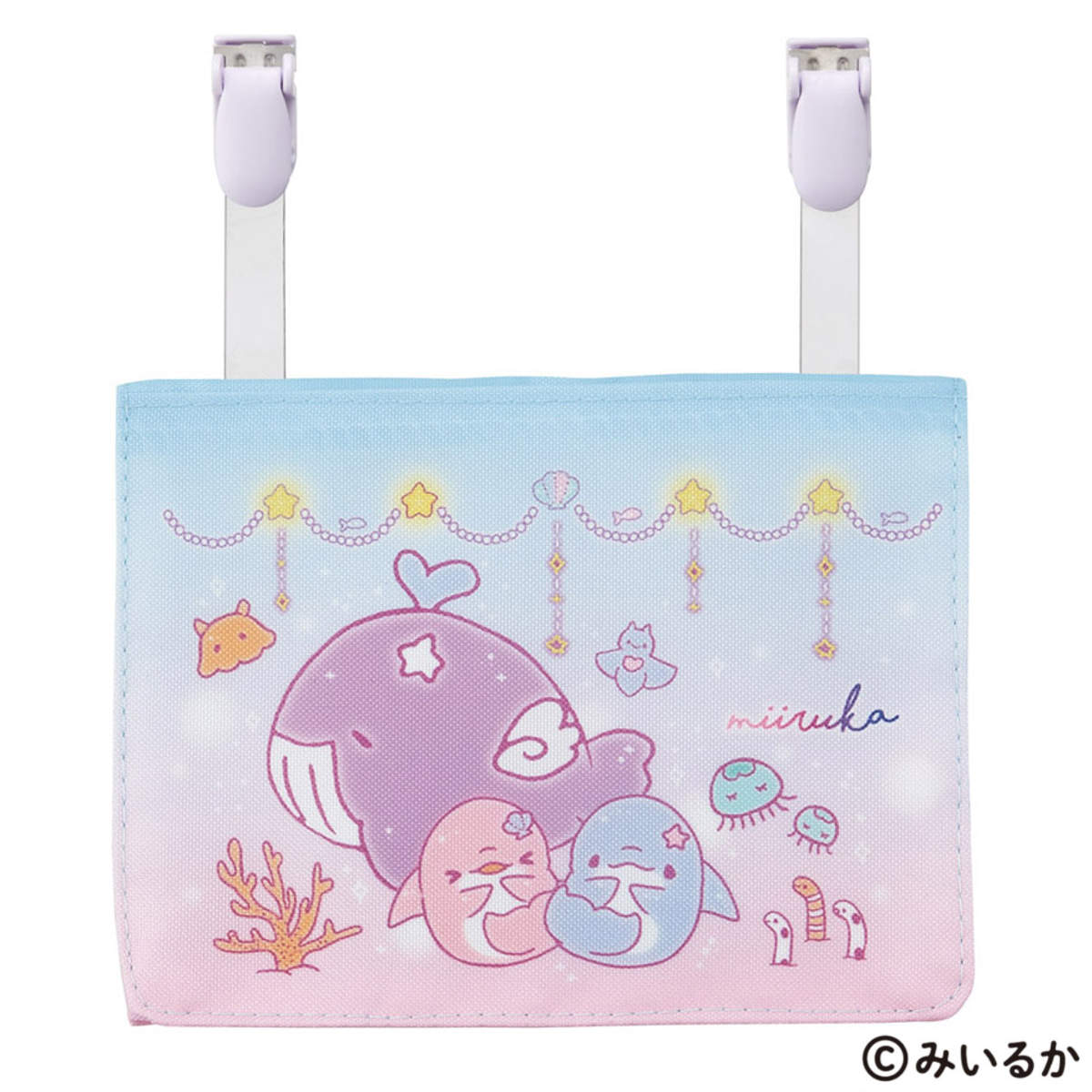 おでかけ2WAYポケット みいるか ( ゆるいるか おでかけポケット ポーチ ミニポーチ ミニバッグ ポケット付き キッズ 2WAY ショルダー 子供 かばん ティッシュ入れ )