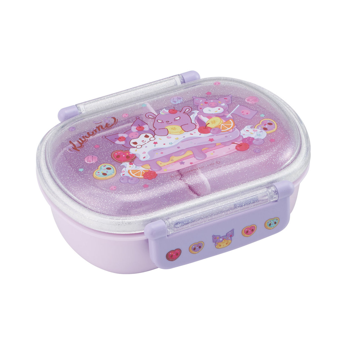 弁当箱 360ml ふわっとタイトランチBOX クロミファンシー ( ランチボックス 食洗機対応 レンジ対応 抗菌 日本製 ドーム蓋 キッズ 子供 食洗機OK レンジOK お弁当 弁当 一段 2点ロック 抗菌加工 )