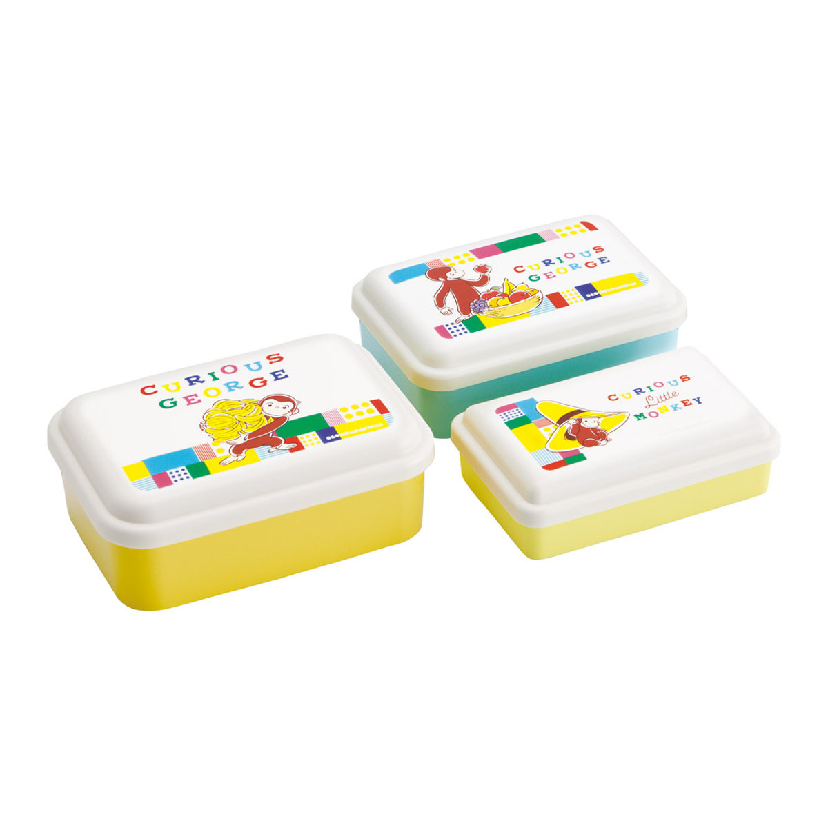 弁当箱 3個セット 入れ子式シール保存容器 ジョージ ブロック ( レンジ対応 保存容器 シール容器 ランチボックス 抗菌 日本製 レンジOK 弁当 お弁当 抗菌加工 果物ケース デザートケース フルーツケース )