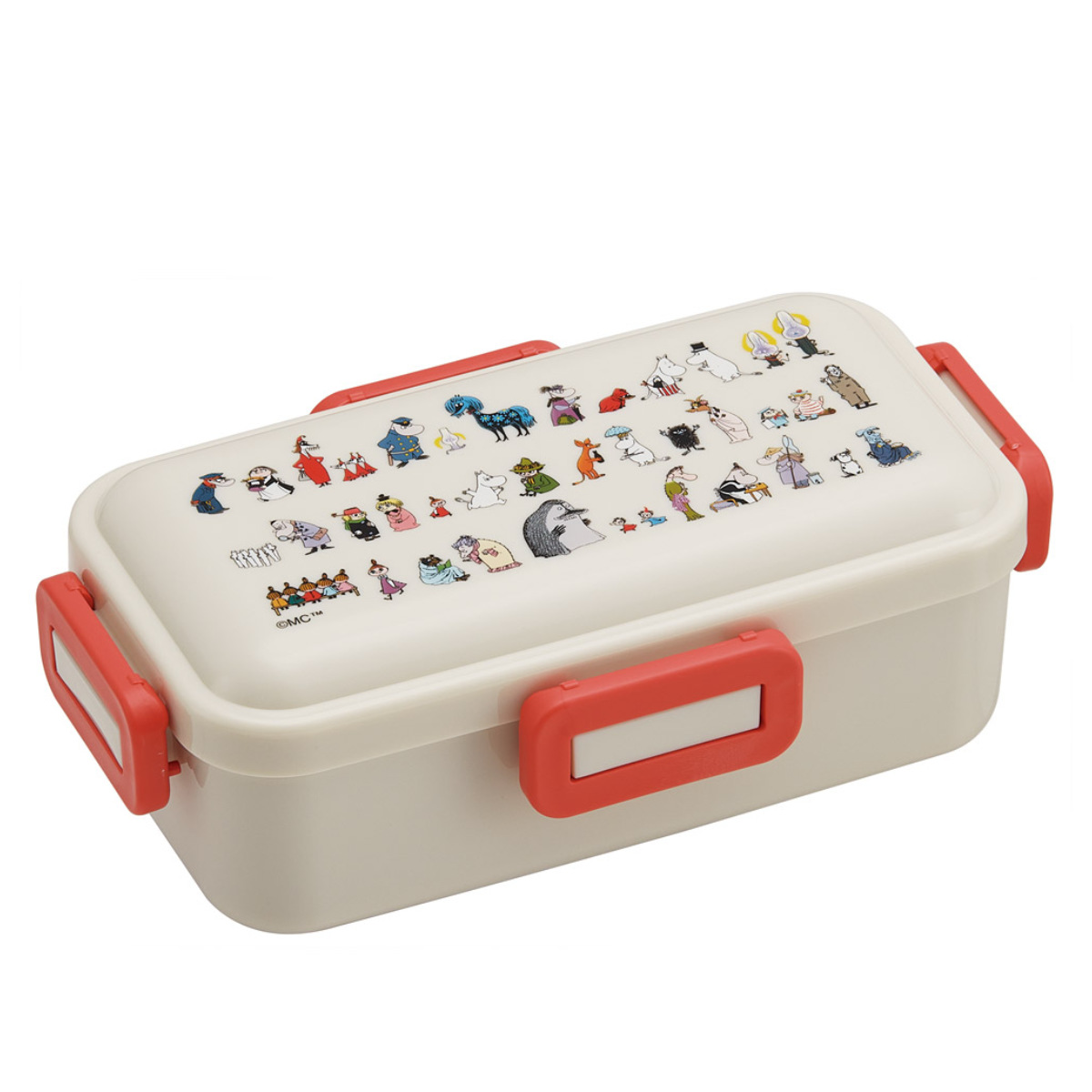 弁当箱 530ml ふわっと弁当箱 ムーミン80 ( ランチボックス 食洗機対応 レンジ対応 一段 ドーム型 4点ロック 1段 日本製 仕切り付き 食洗機OK レンジOK お弁当 弁当 一段弁当 )