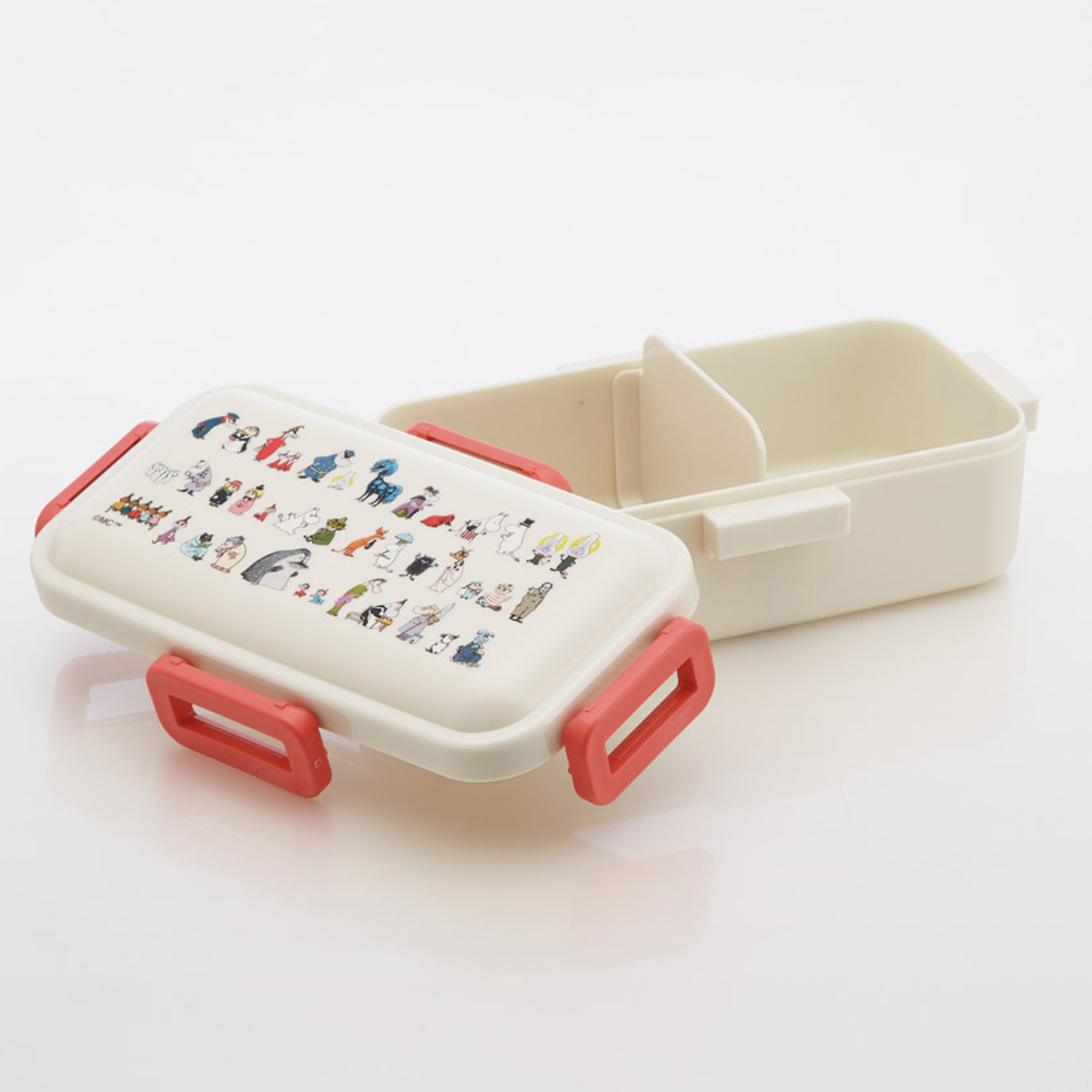 弁当箱 530ml ふわっと弁当箱 ムーミン80 ( ランチボックス 食洗機対応 レンジ対応 一段 ドーム型 4点ロック 1段 日本製 仕切り付き 食洗機OK レンジOK お弁当 弁当 一段弁当 )